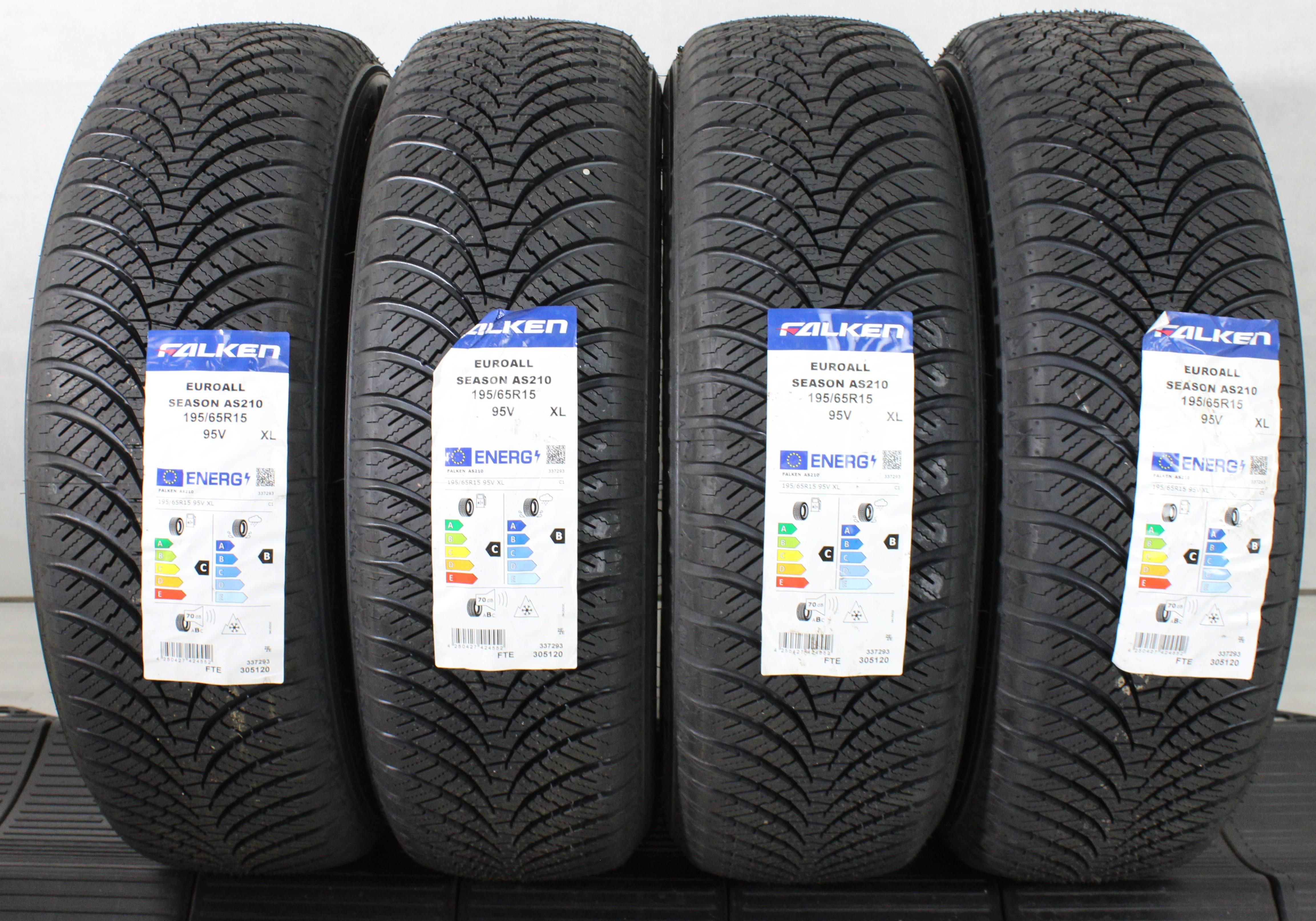 4 x 195/65R15 95V Ganzjahresreifen Falken Euroall Season AS210 2023 XL