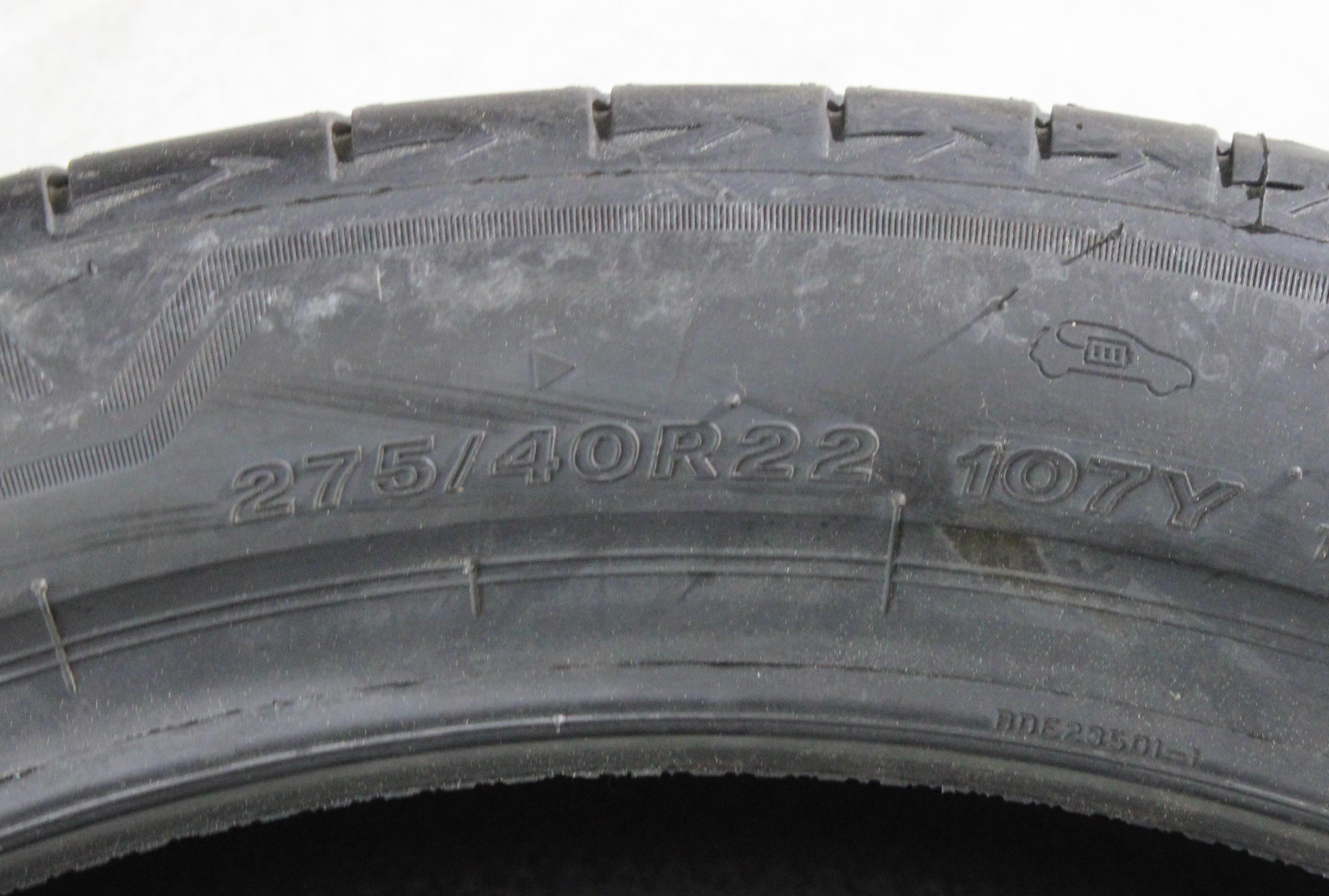 2 pneus d'été Bridgestone Alenza 001* 275/40R22 107Y, profil complet, 2023, silencieux, neufs