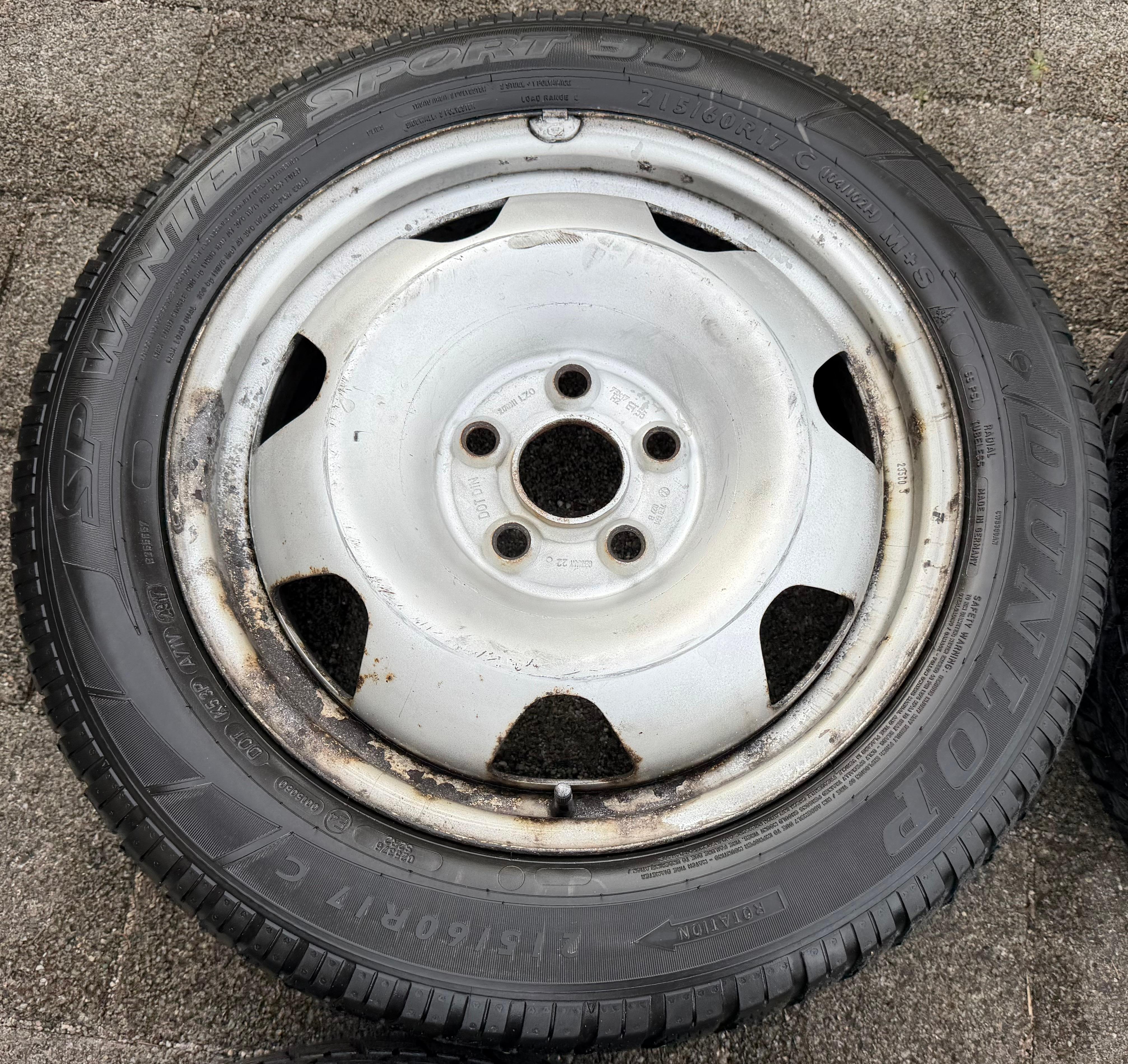 4 cerchi in acciaio da 17" per VW Bus Transporter T5 T6 7x17 ET55 5x120 argento