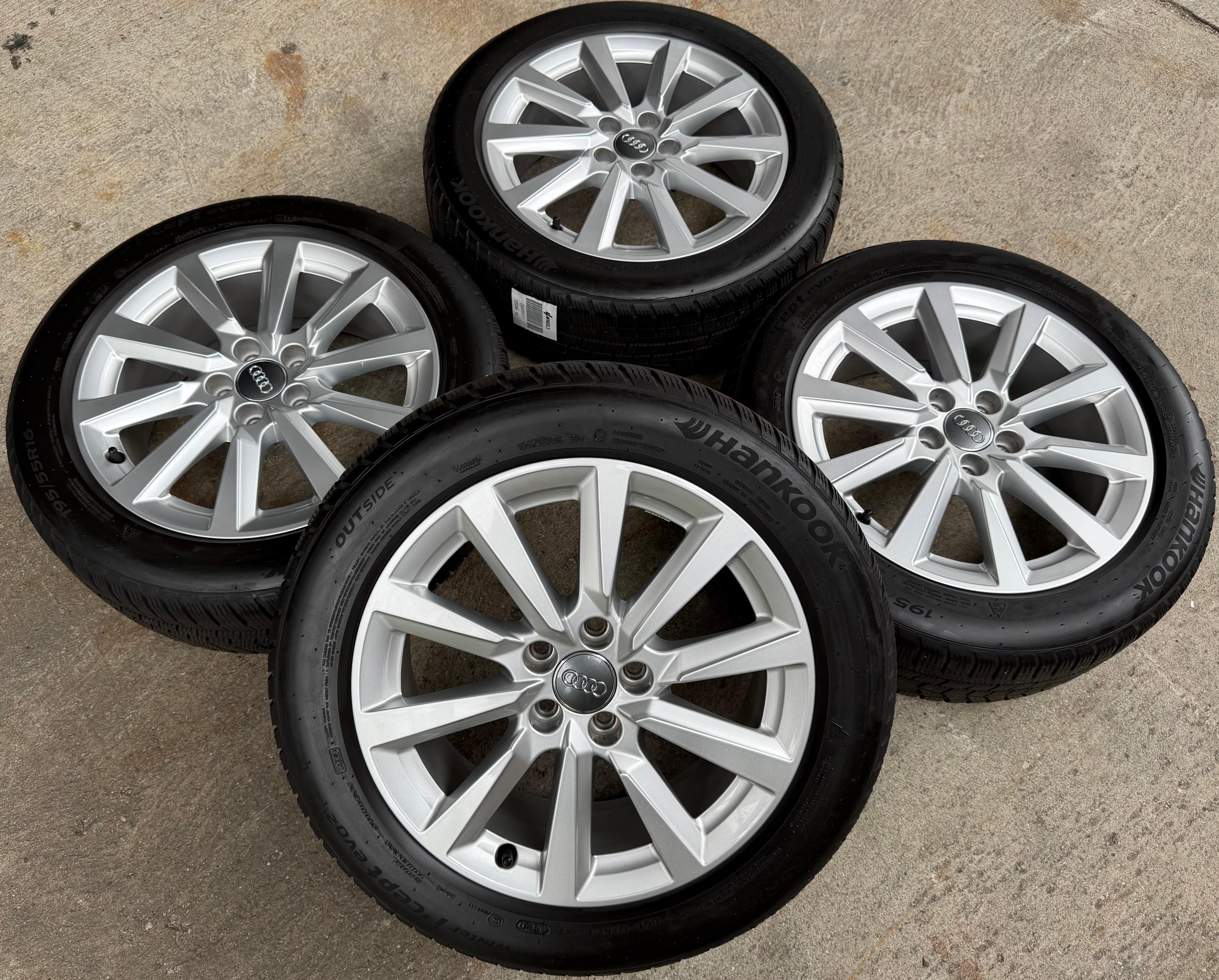 4 Original Alu Winterräder Audi A1 GB 82A601025C 195/55R16 91V Hankook