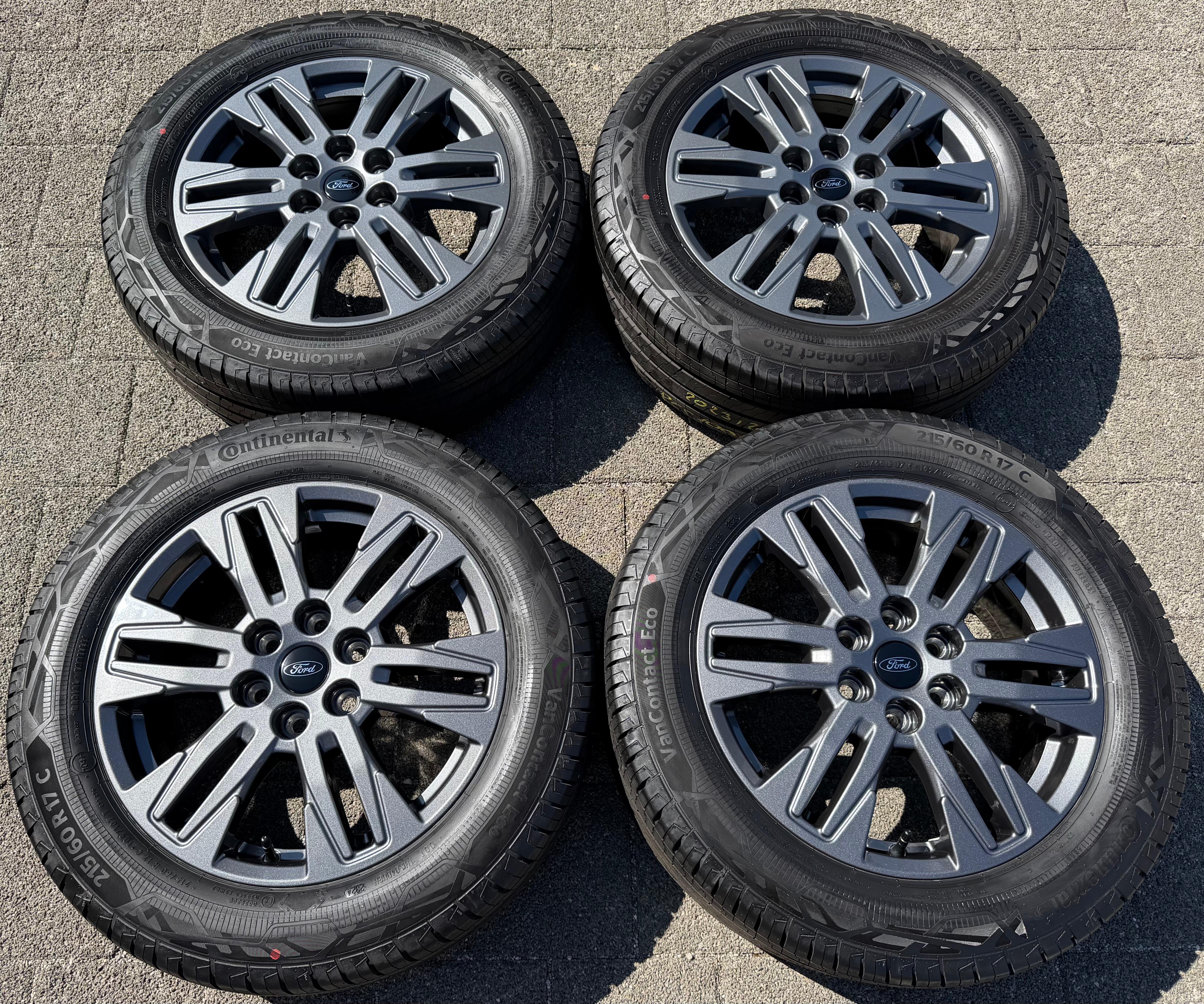 4 Original 17" Alu Sommerräder Ford Transit Tourneo Custom NXN Continental PZ31-FA RDKS