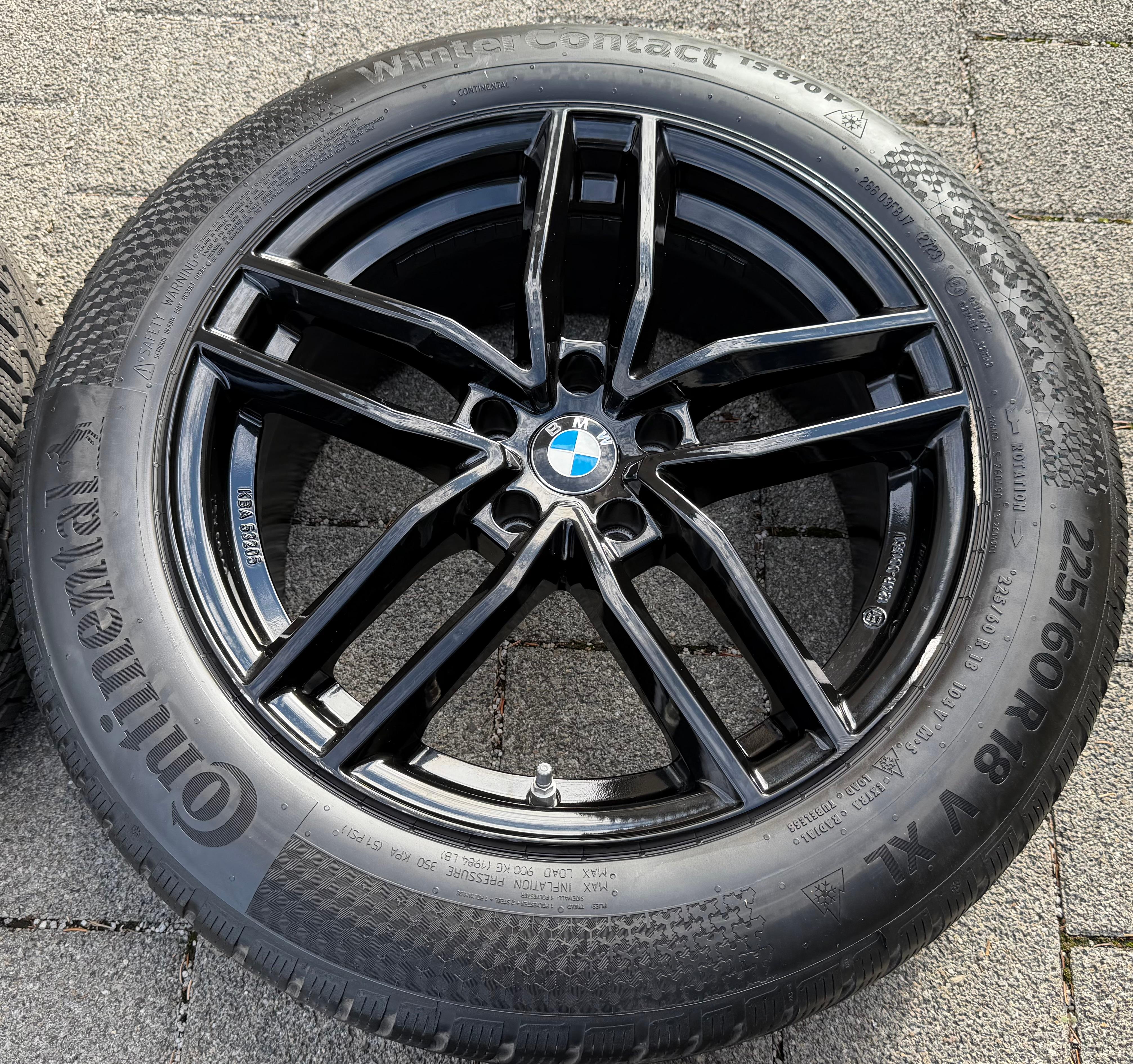 4 ruedas de invierno de aluminio de 18" para BMW X3 G01 X4 G02 225/60R18 104V Continental 2023 RDKS