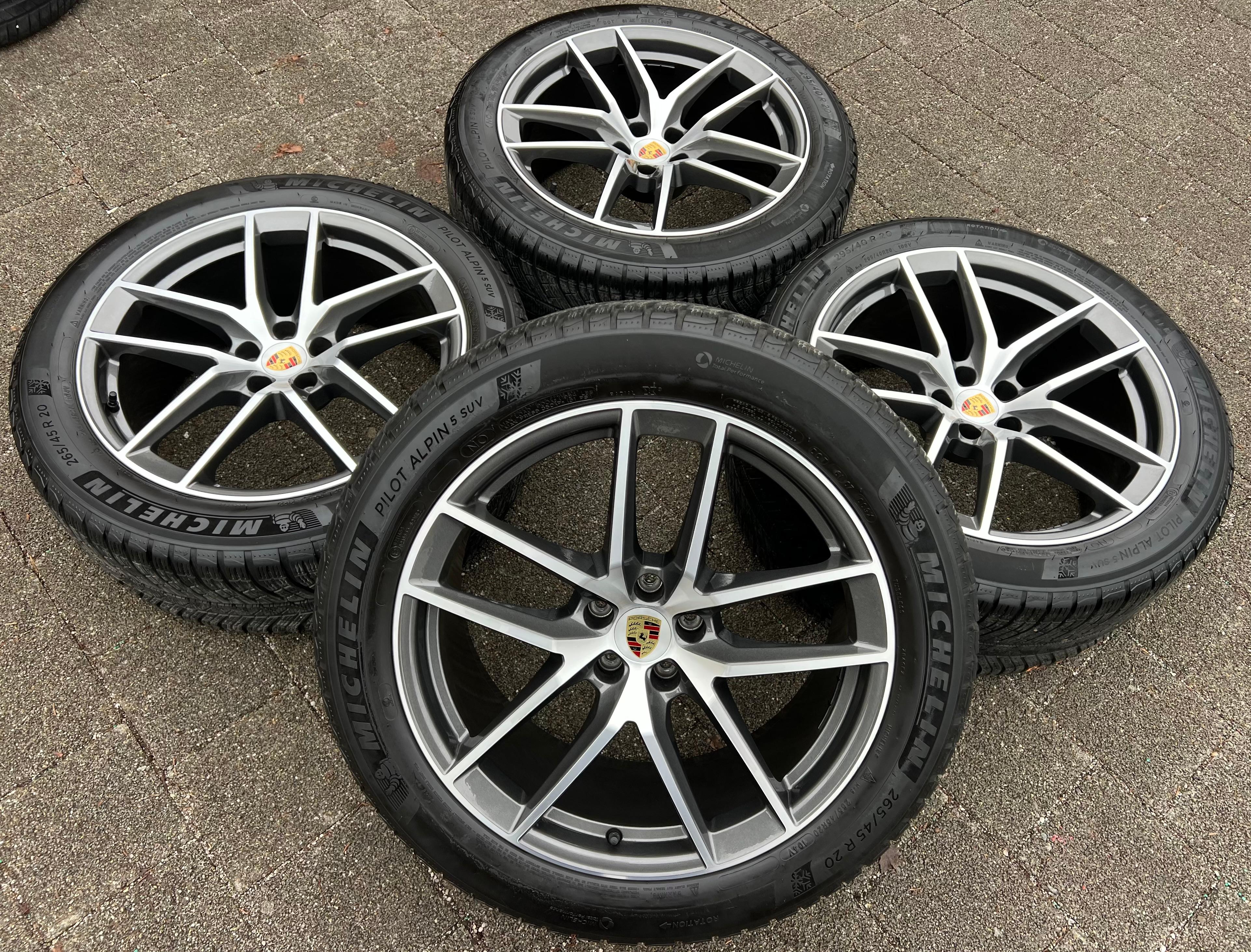 4 ORIGINAL 20" ALU WINTERRÄDER PORSCHE MACAN 265/45R20 104V 295/40R20 106V RDKS