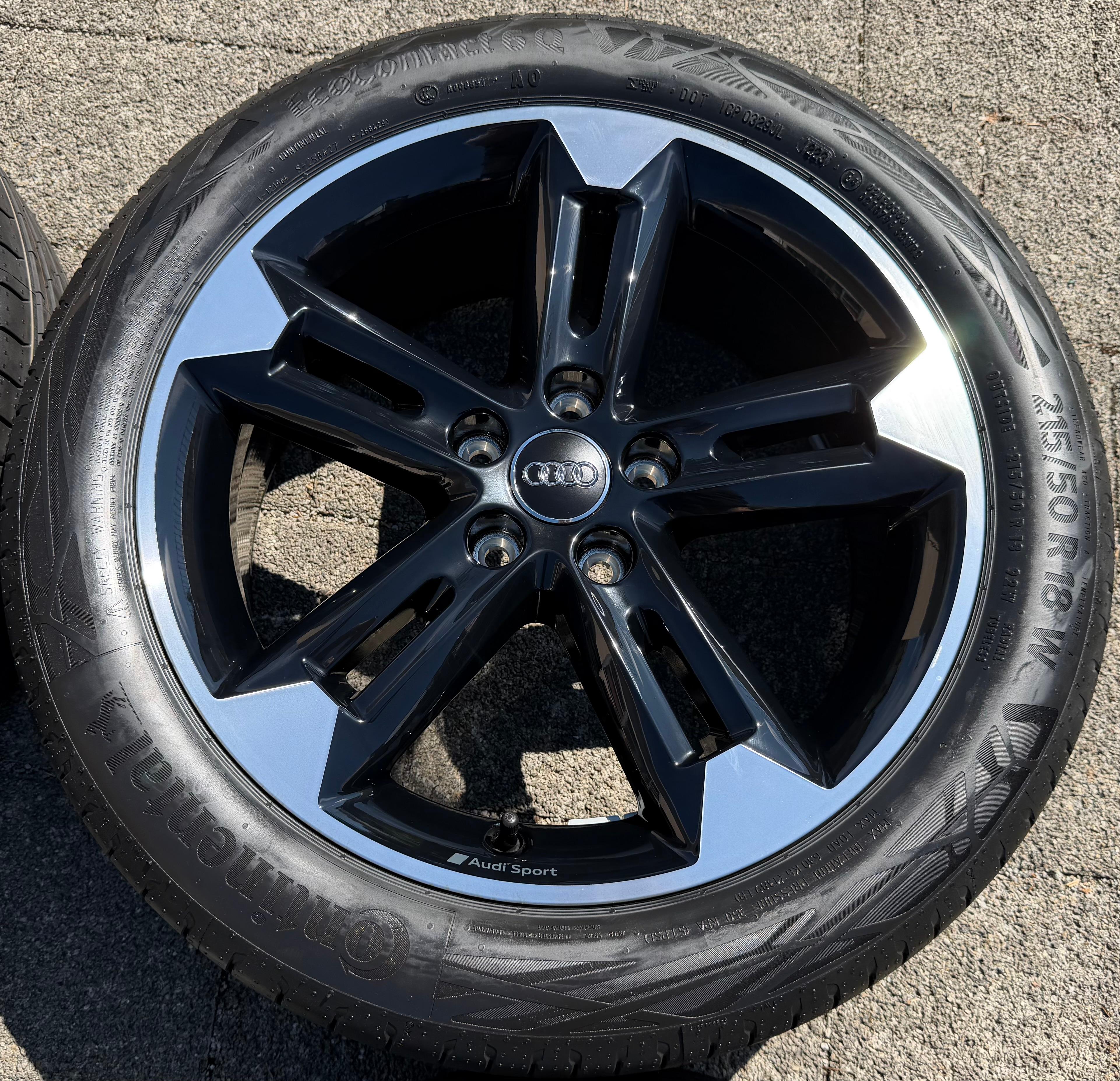 4 Original 18" Alu Sommerräder Audi Q2 SQ2 81A601025AM 215/50R18 92W Continental