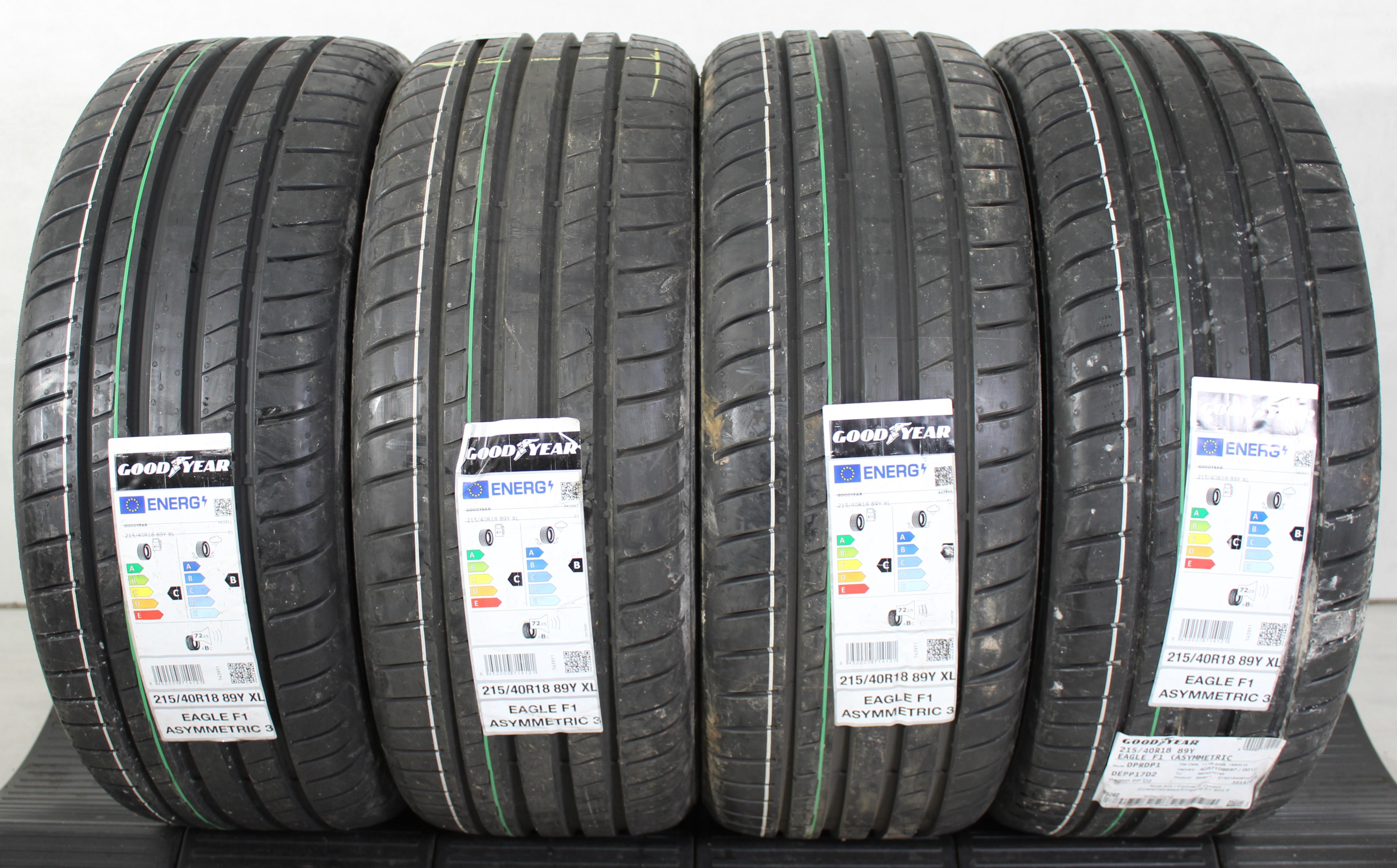 4 x 215/40R18 89Y Sommerreifen Goodyear Eagle F1 Asymmetric 3 2022 AO NEU Freihaus