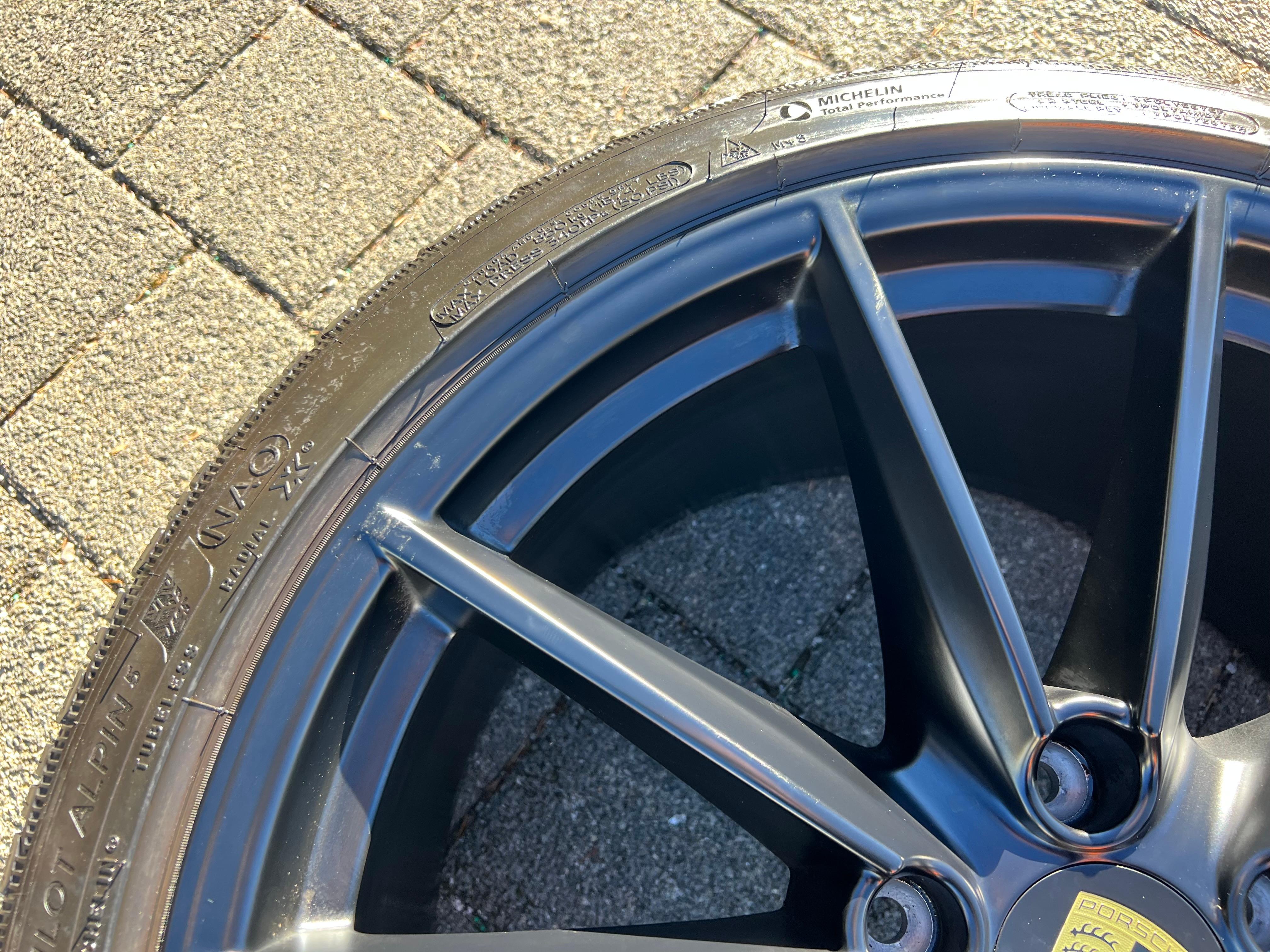 4 ORIGINAL 20" 21" ALU WINTERRÄDER PORSCHE 911 992 992601025C 992601025D SCHWARZ RDKS