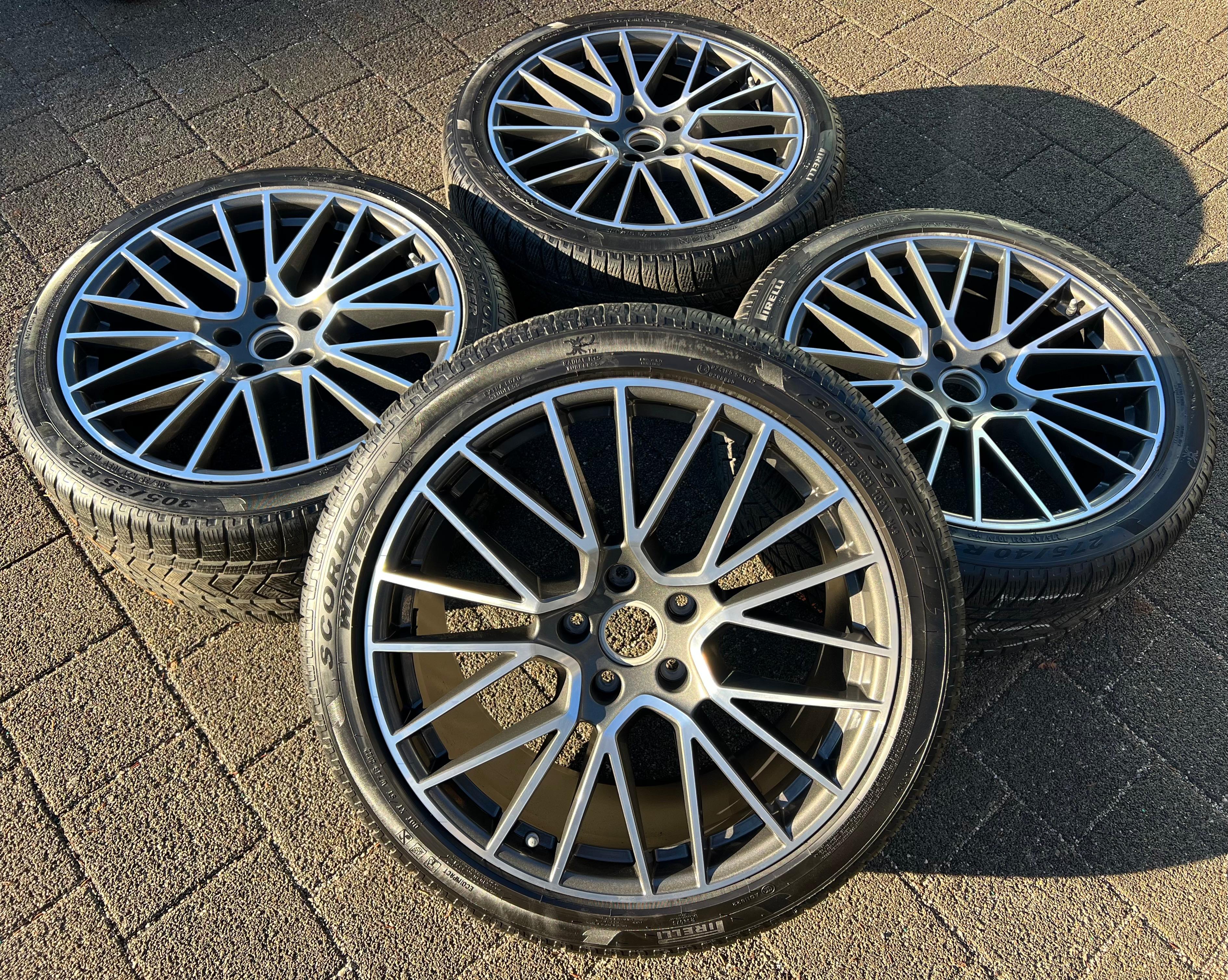 4 ORIGINAL 21" ALU WINTERRÄDER PORSCHE CAYENNE 9YA PIRELLI RDKS