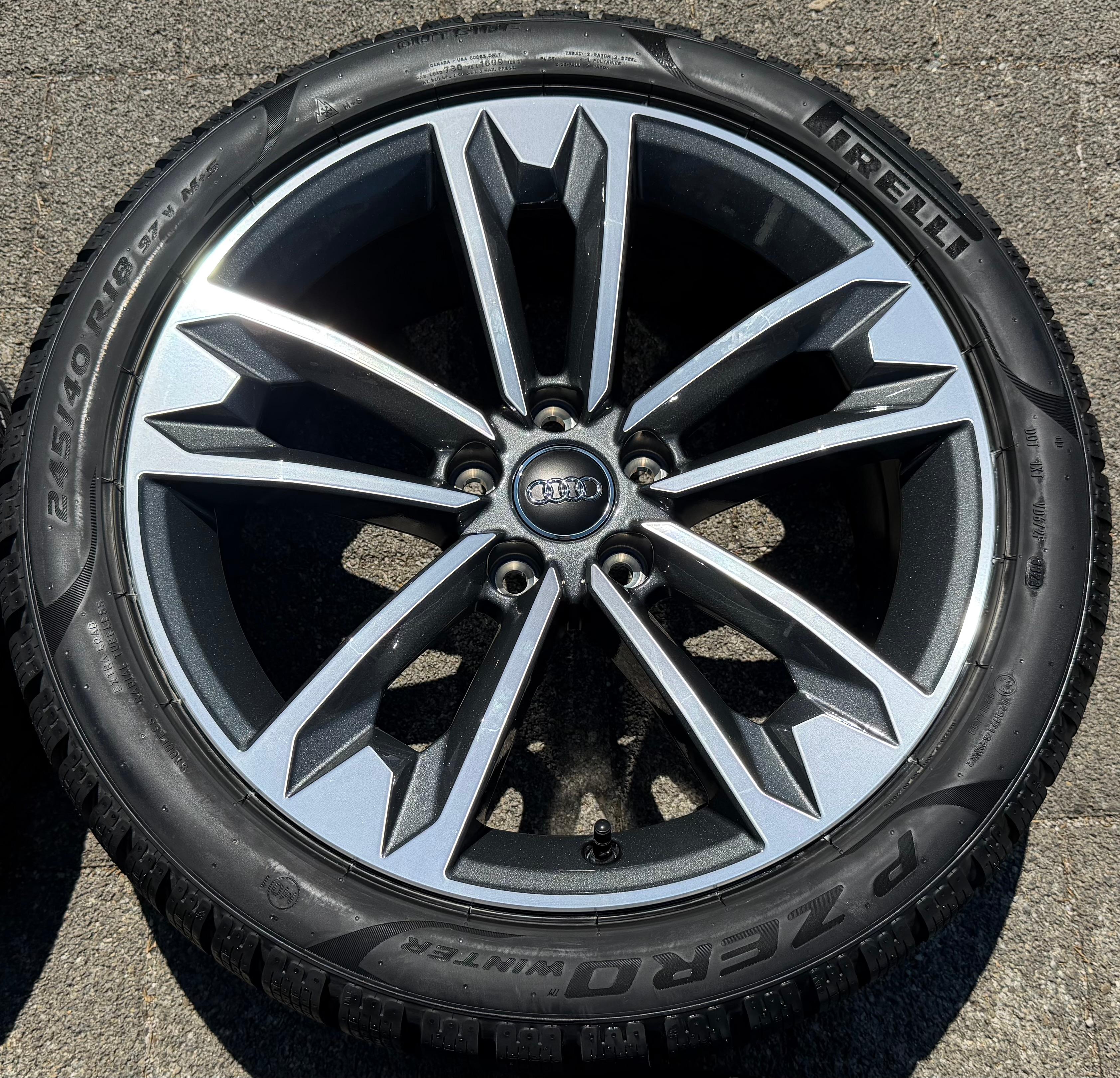4 llantas de invierno originales de aluminio de 18" para Audi A5 S5 8W 8W9601025C 245/40R18 93V Pirelli, nuevas