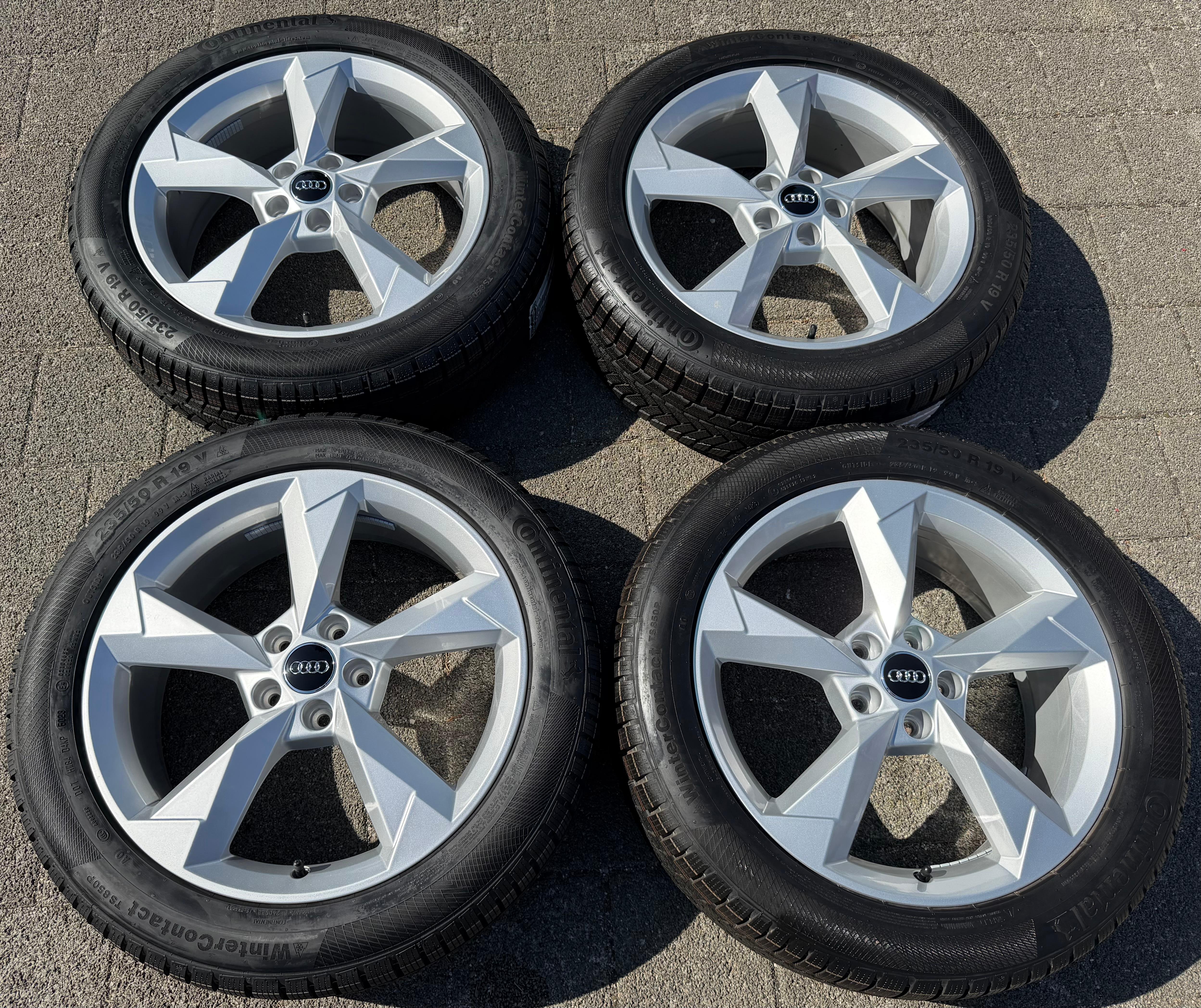 4 Original 19" Alu Winterräder Audi Q3 F3B 83A 83A601025N 235/50R19 99V Continental 2023