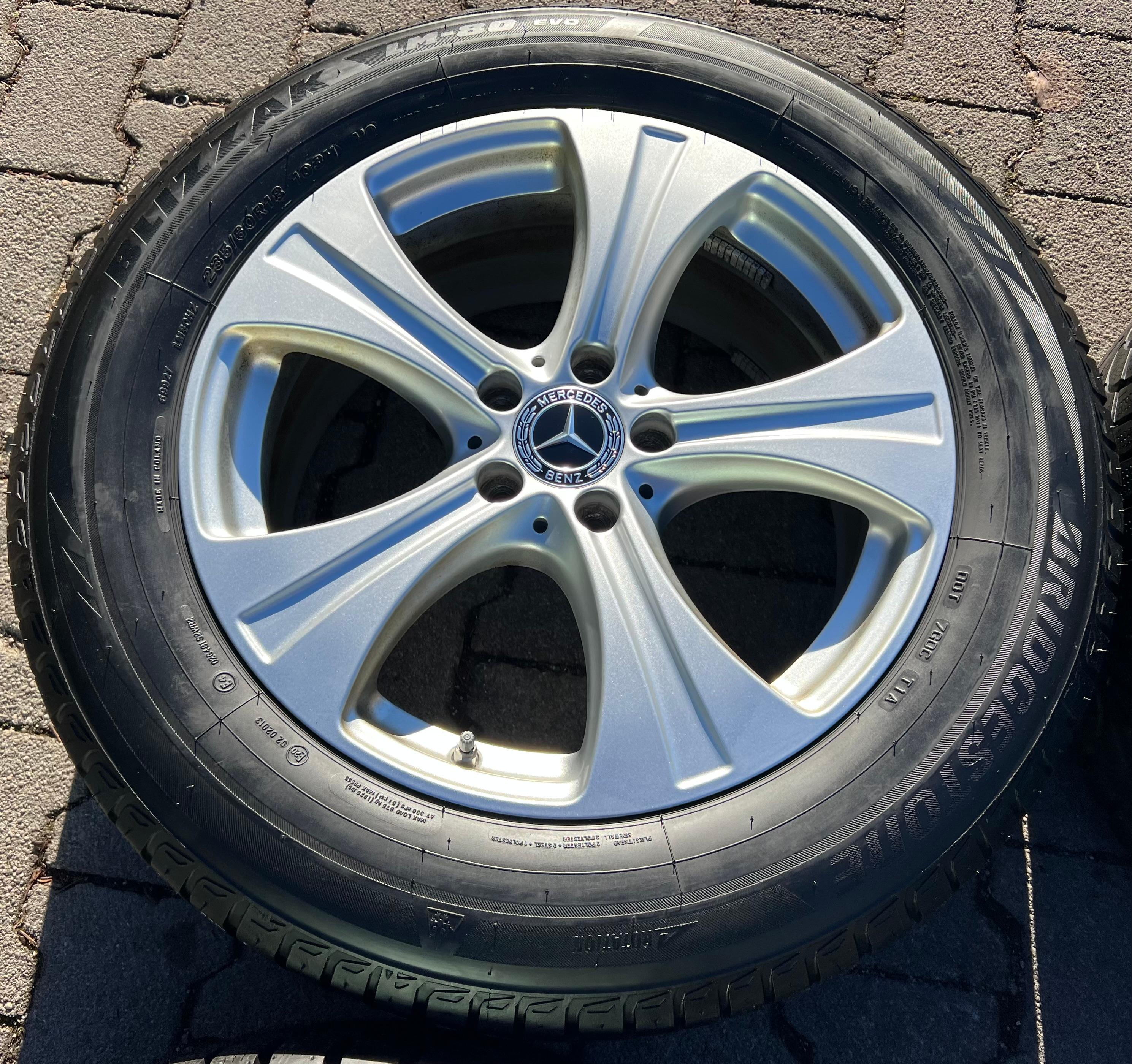 4 ORIGINAL ALU 18" WINTERRÄDER MERCEDES GLC X253 C253 235/60R18 103H RDKS