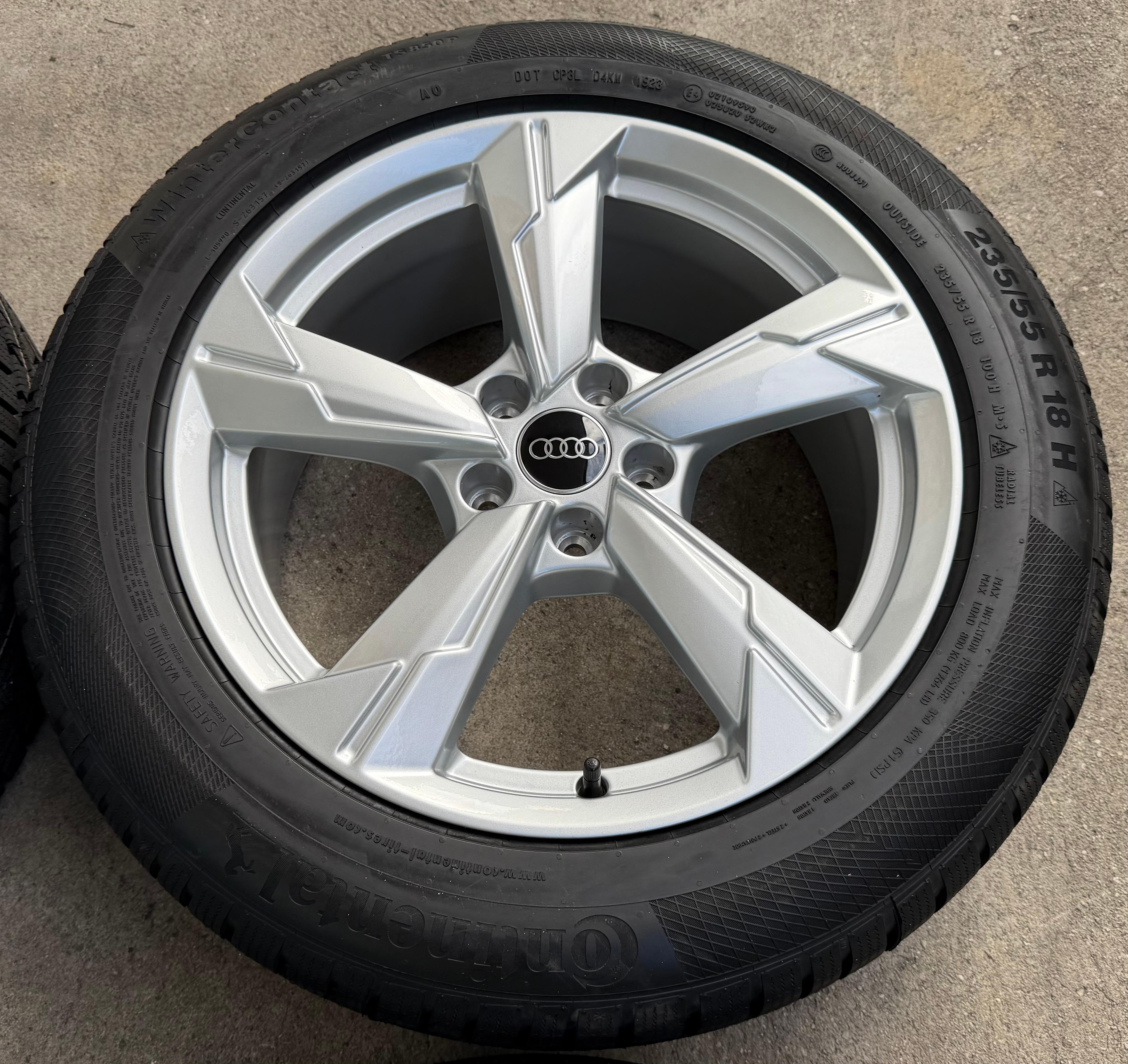 4 Original 18" Alu Winterräder Audi A6 Allroad 4K C8 4K0601025D 235/55R18 100H Continental NEU