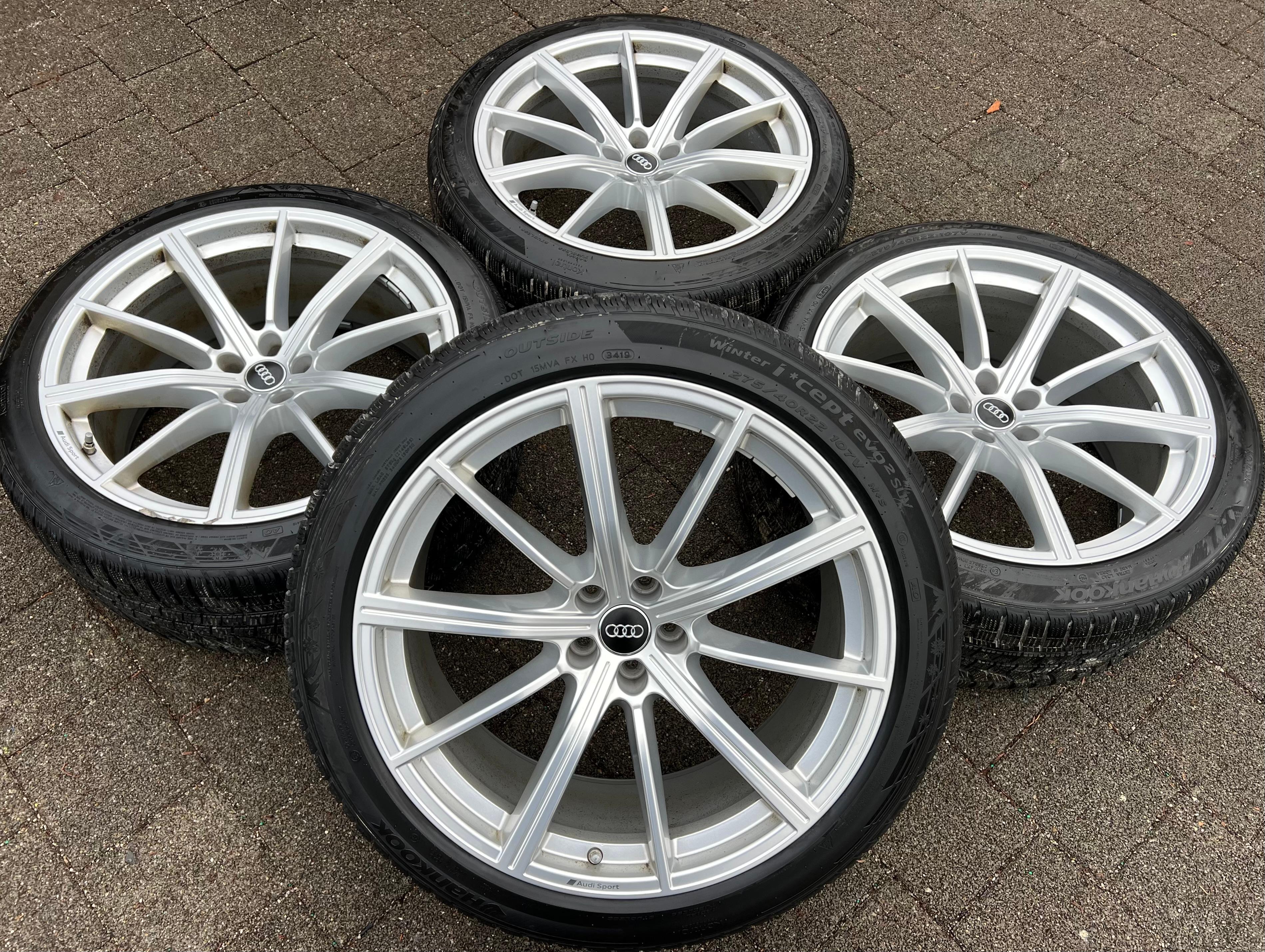 4 ORIGINAL 22" ALU WINTERRÄDER AUDI SQ8 Q8 4M 4M8601025AM 275/40R22 107V RDKS