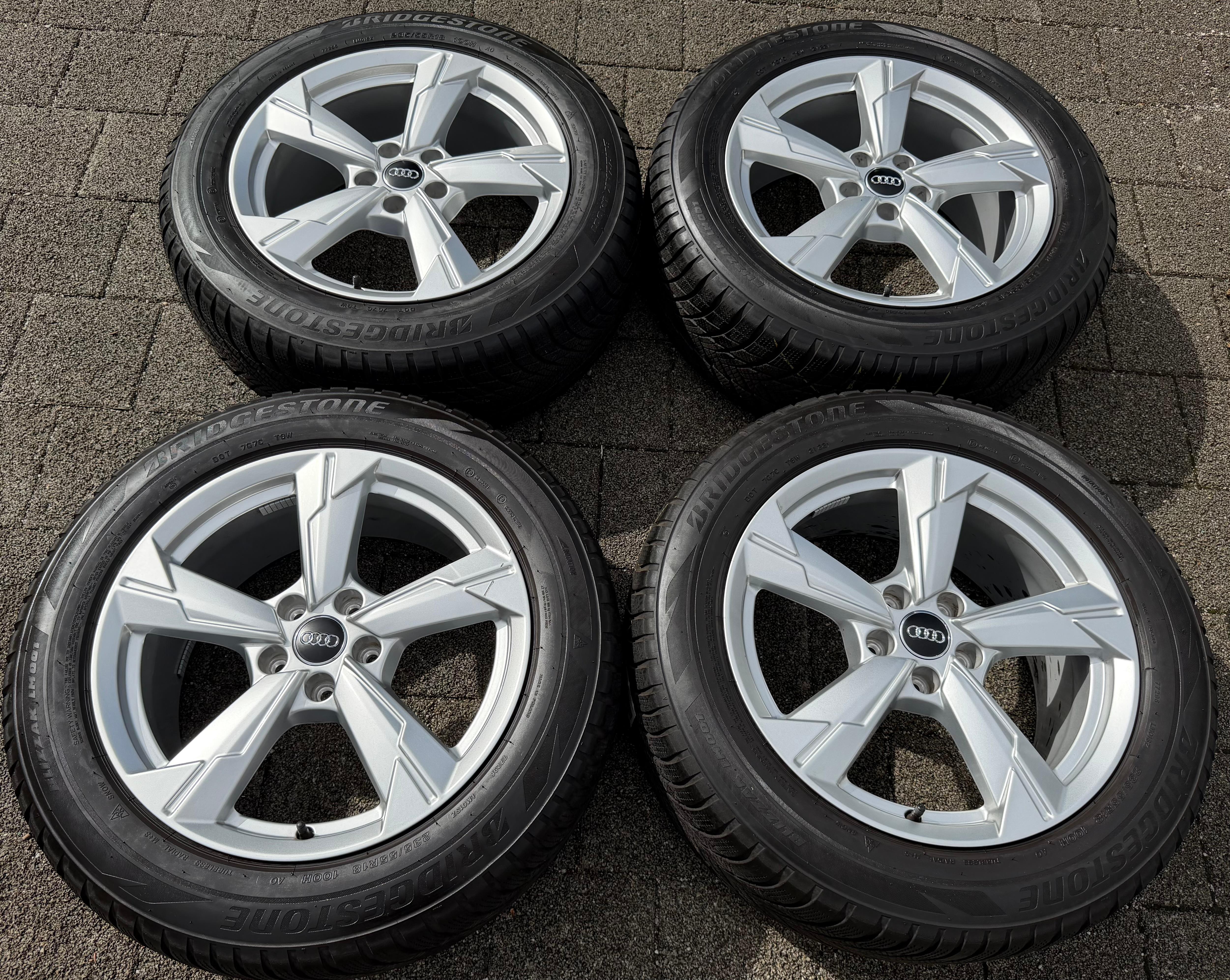 4 Original 18" Alu Winterräder Audi A6 Allroad 4K C8 4K0601025D 235/55R18 100H Bridgestone