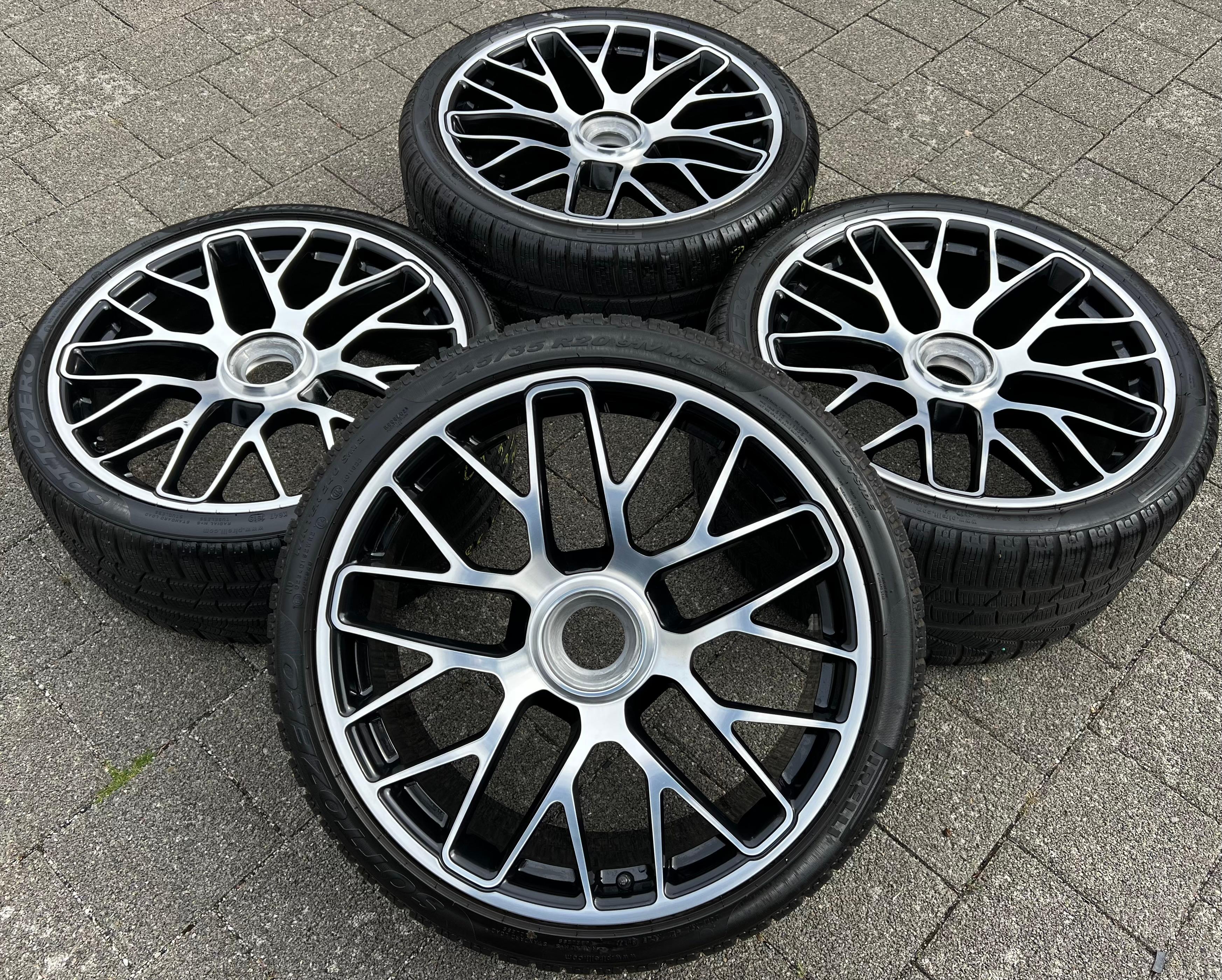 4 ORIGINAL 20" ALU WINTERRÄDER PORSCHE 911 TURBO GTS ZENTRALVERSCHLUSS FREIHAUS