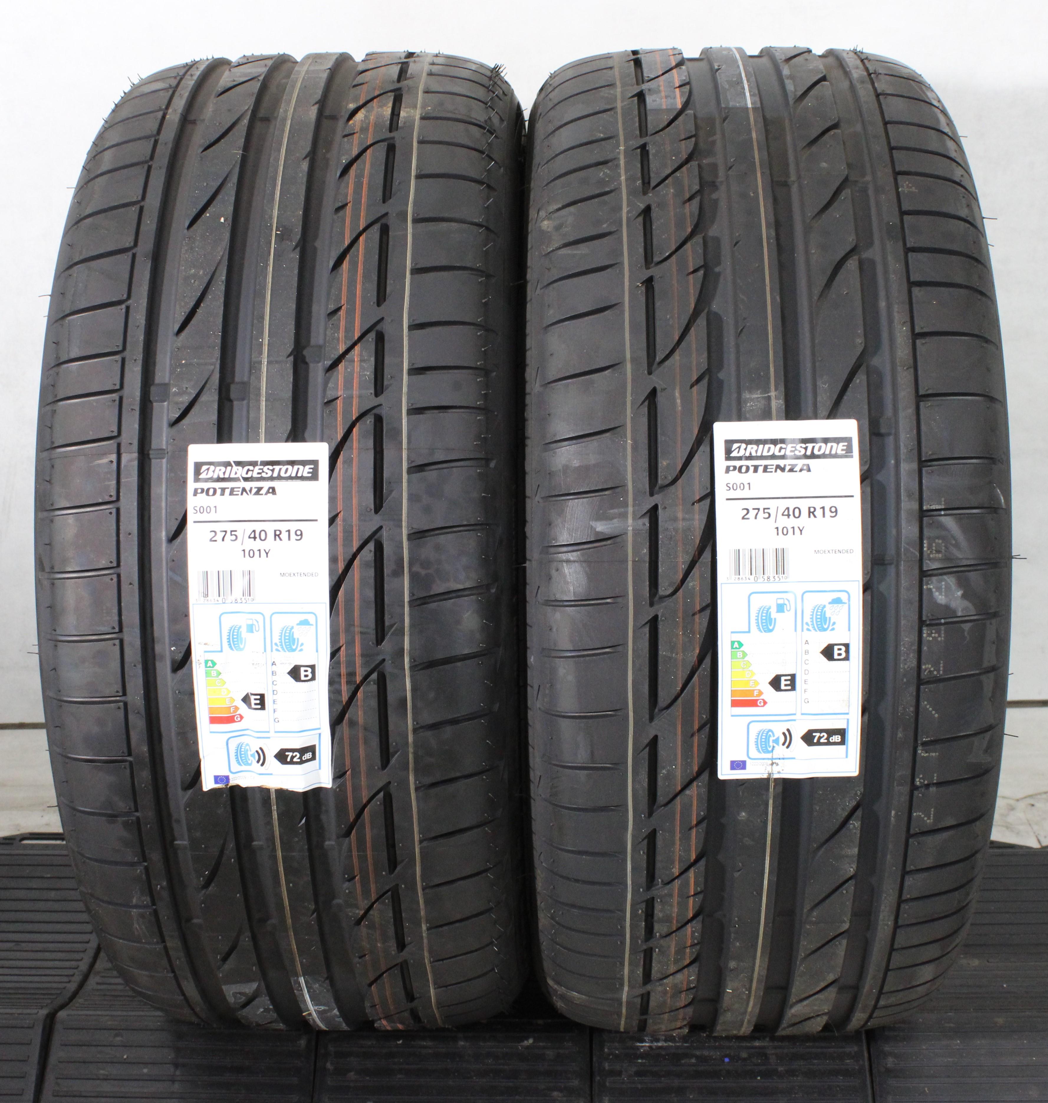 2 x 275/40R19 101Y Sommerreifen Bridgestone Potenza S001 MOE NEU 2018/2019