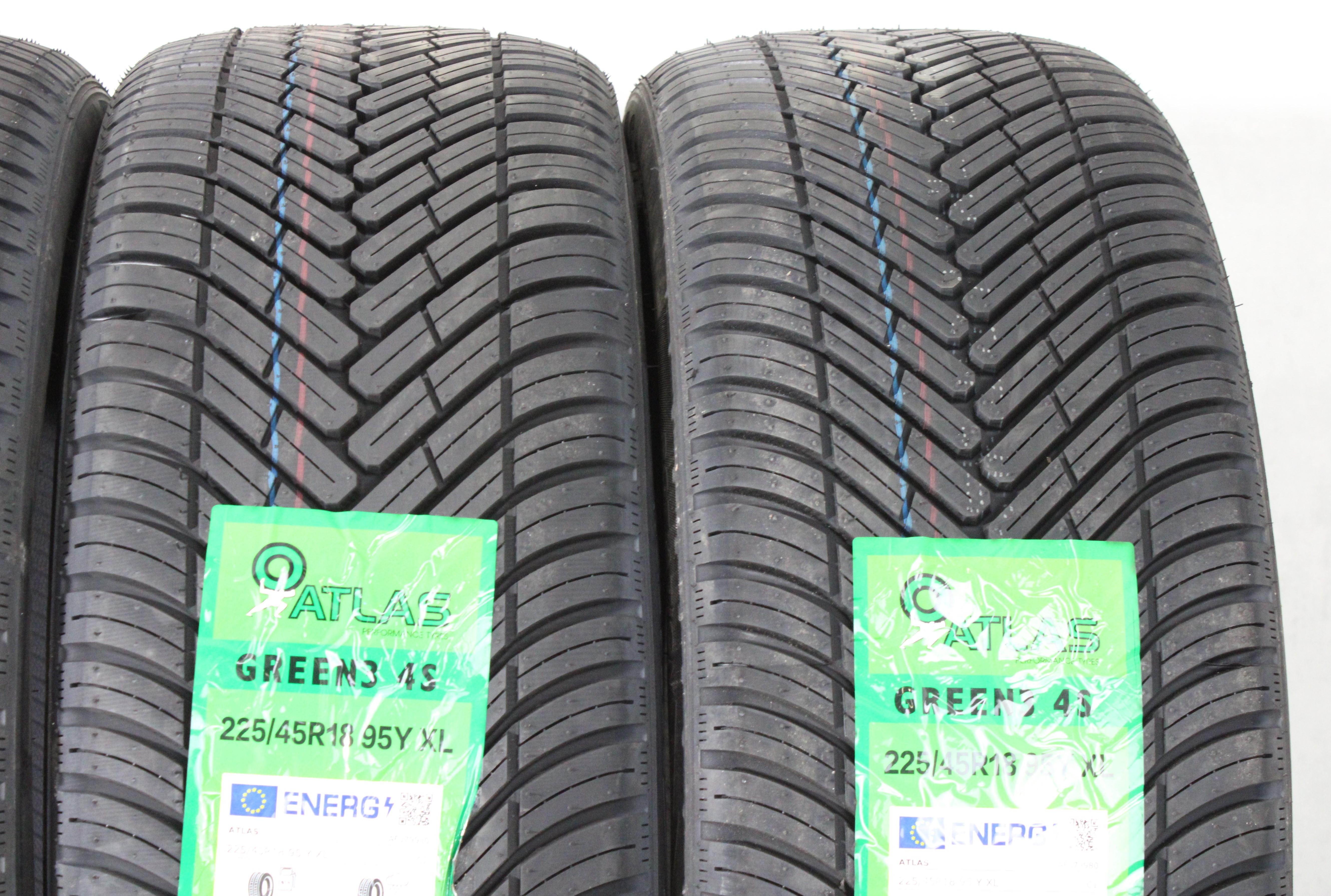 4 x 225/45R18 95Y Pneumatici quattro stagioni Atlas Green 4S 2025 XL