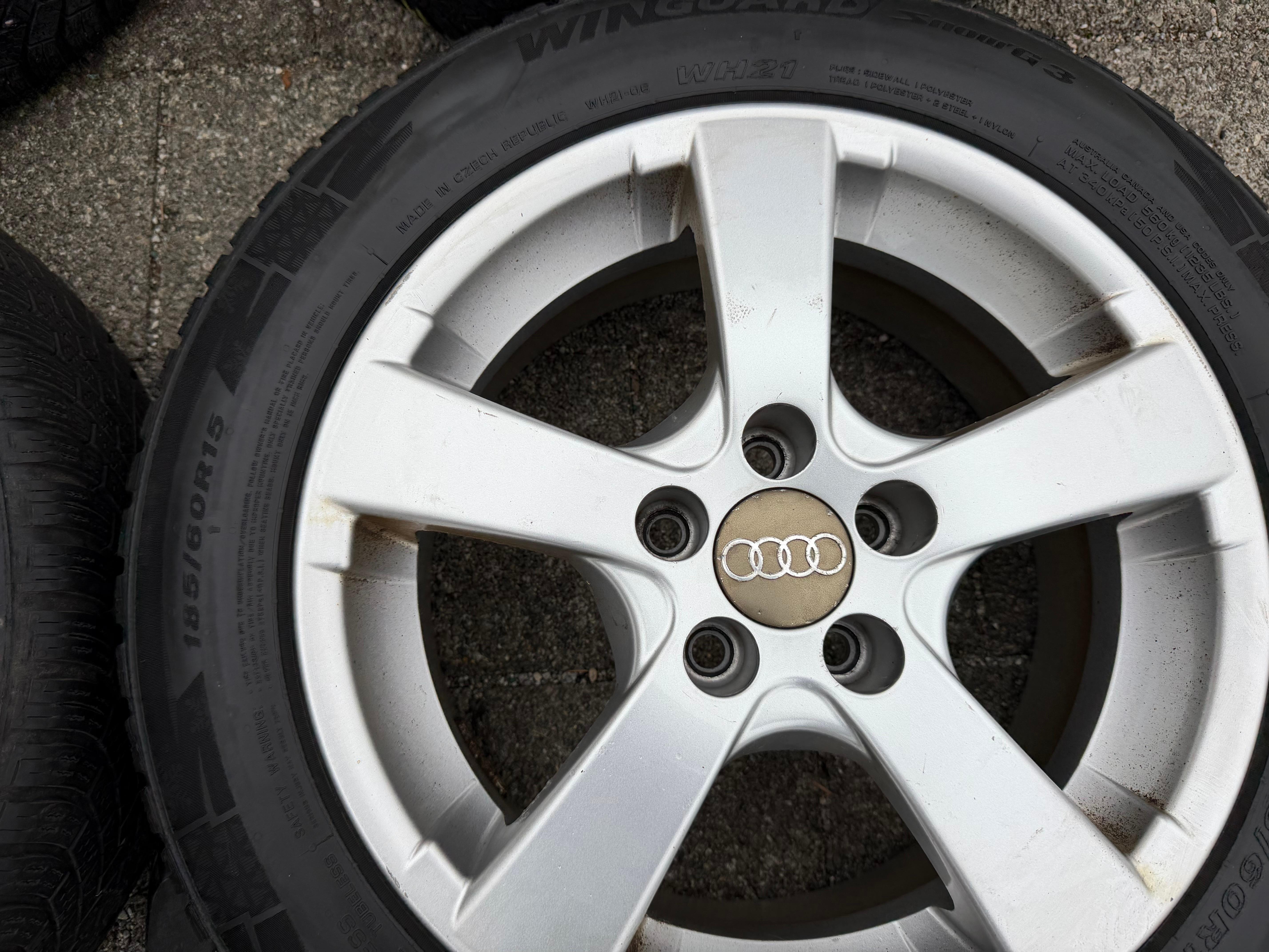 4 roues hiver en aluminium Audi A1 8X Seat Toledo Rapid Skoda Fabia VW Polo 6R 185/60R15