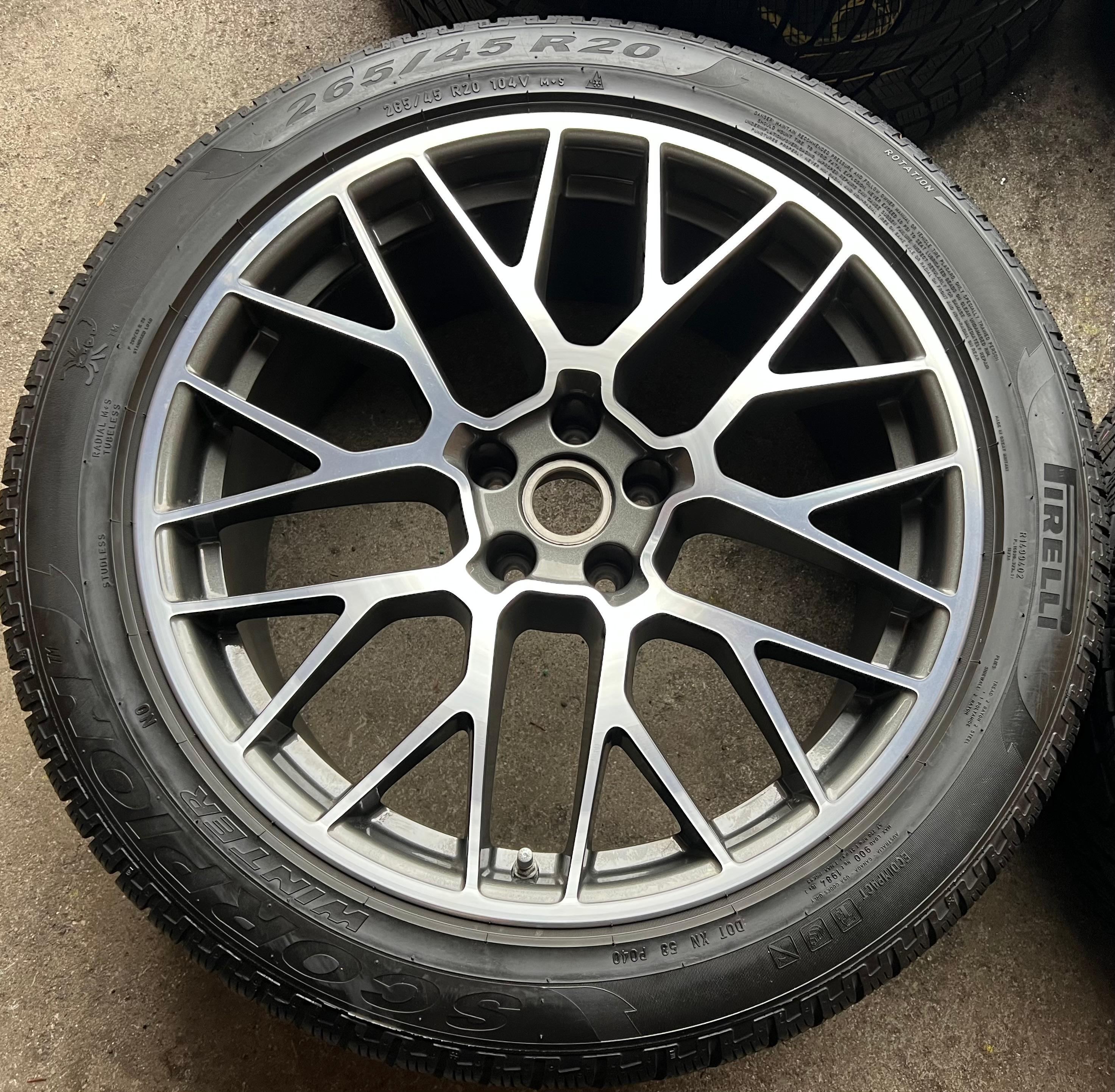 4 ORIGINAL 20" ALU WINTERRÄDER PORSCHE MACAN I & II RS SPYDER FELGEN PIRELLI