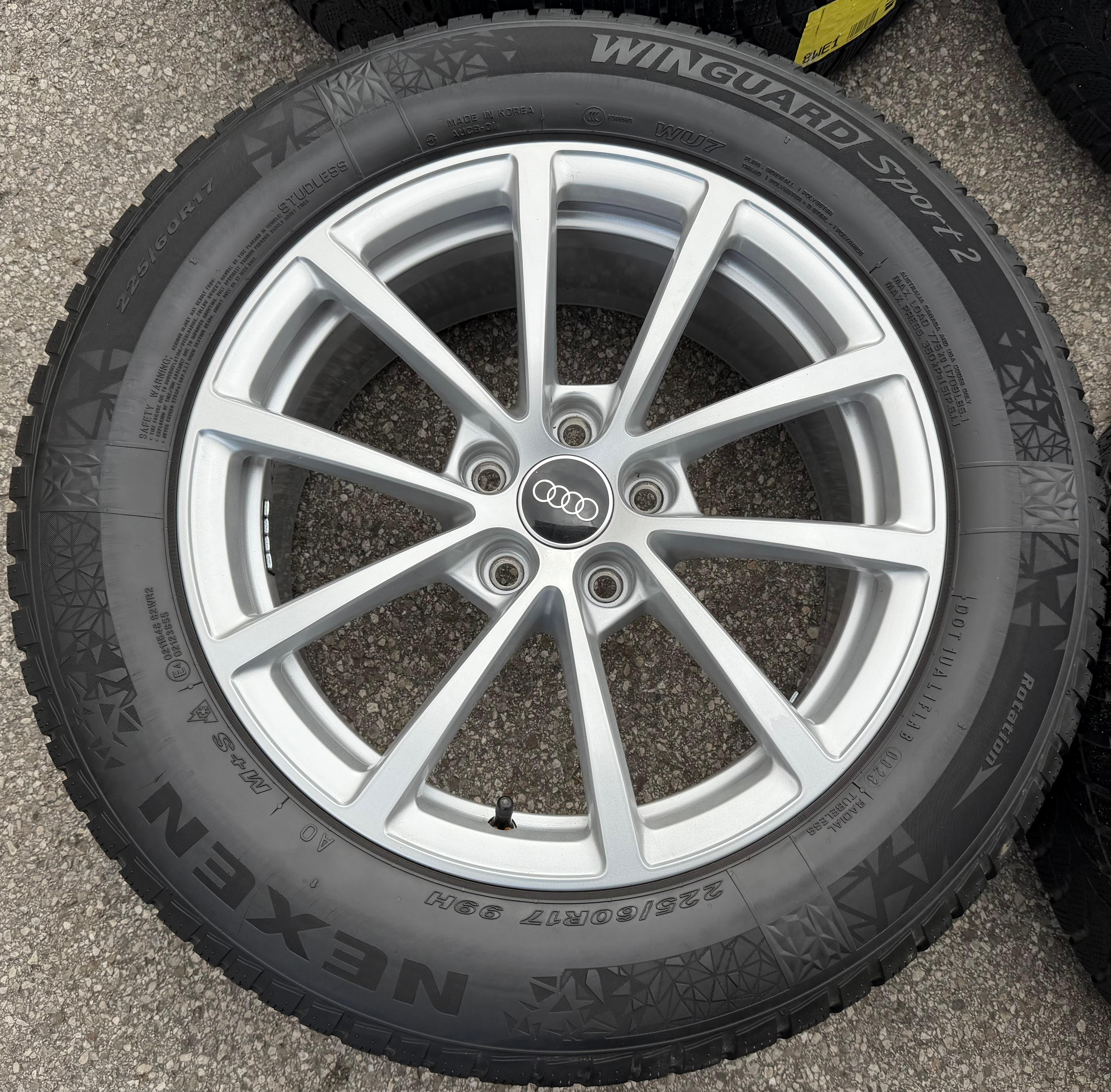 4 ruedas de invierno de aleación originales de 17" para Audi A6 4K C8 F2 225/60R17 99H 4K0601025 Nexen