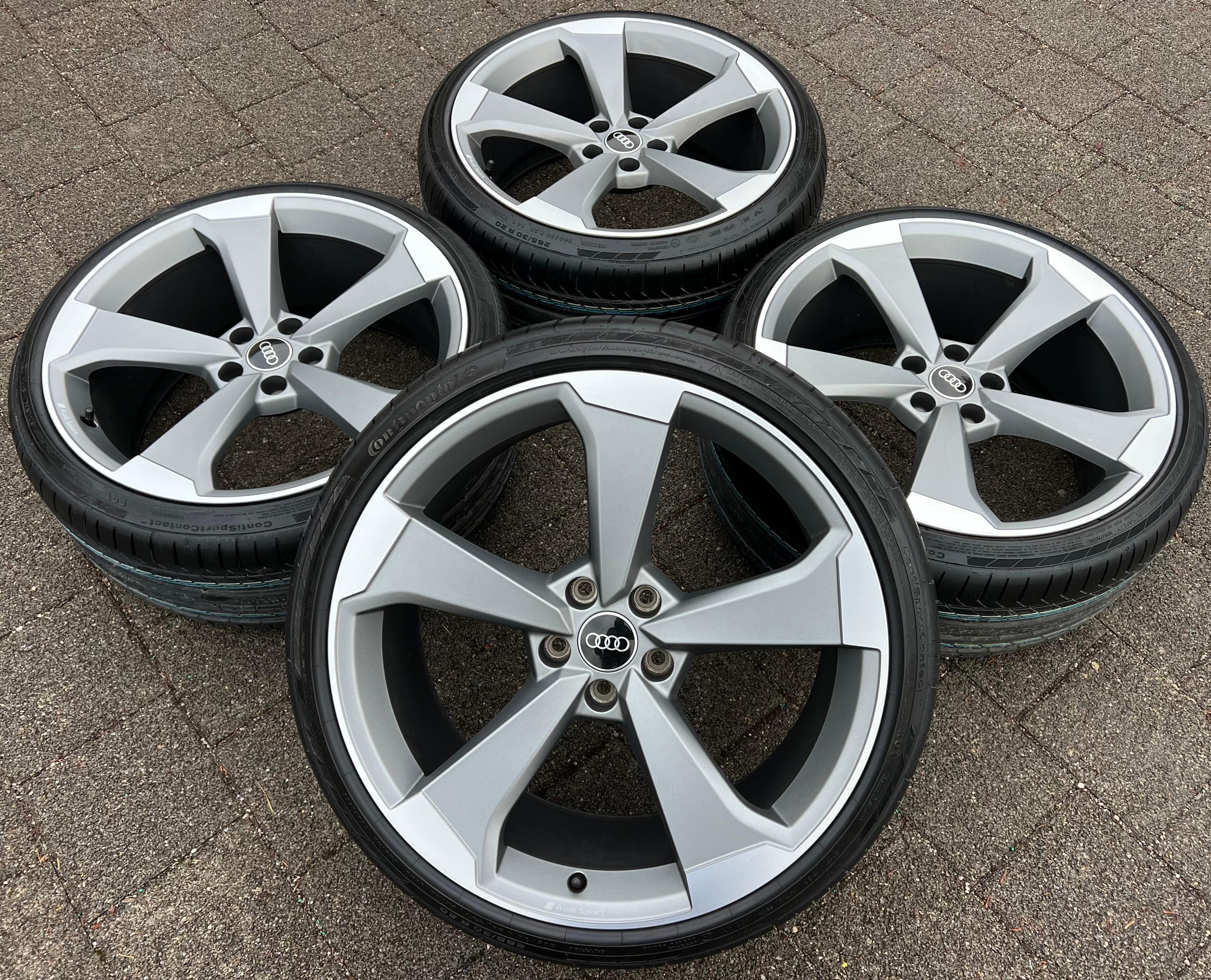 4 ORIGINELE 20" LICHTMETALEN ZOMERWIELEN AUDI A5 S5 8W B9 8W0601025CF 265/30R20 94Y CONTINENTAL