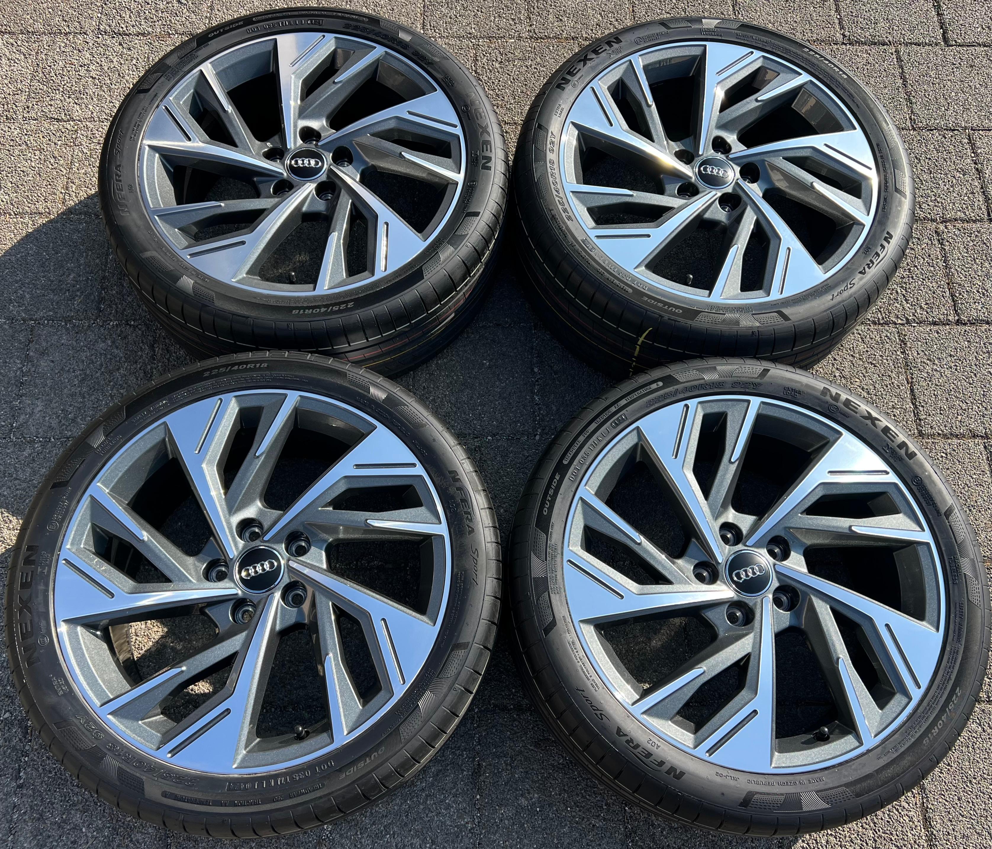 4 llantas de aluminio originales de verano de 18" para Audi A3 S3 8Y 8Y0601025AB 225/40R18 92Y 2024, nuevas