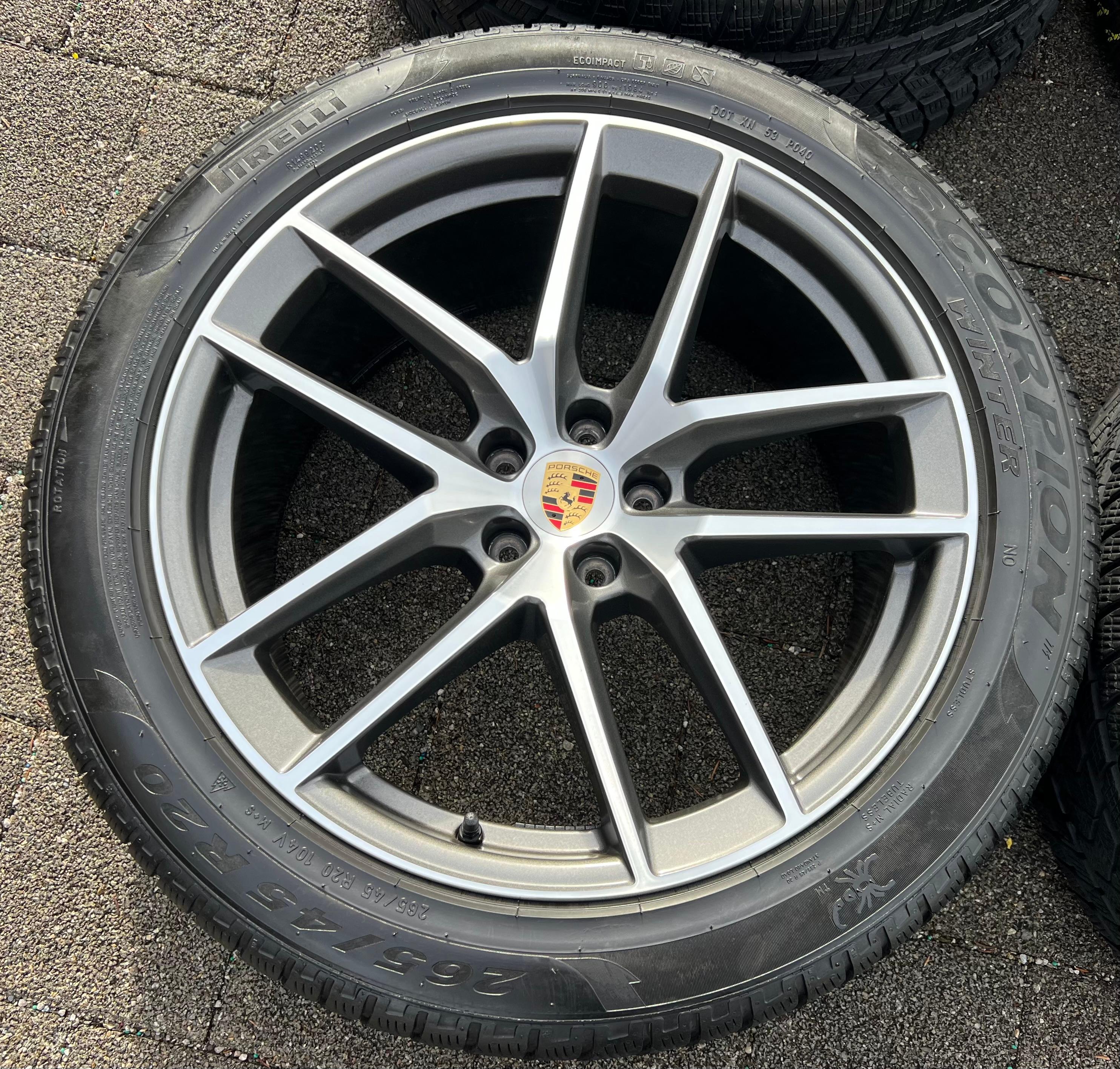 4 ORIGINAL 20" ALU WINTERRÄDER PORSCHE MACAN 265/45R20 104V 295/40R20 106V RDKS