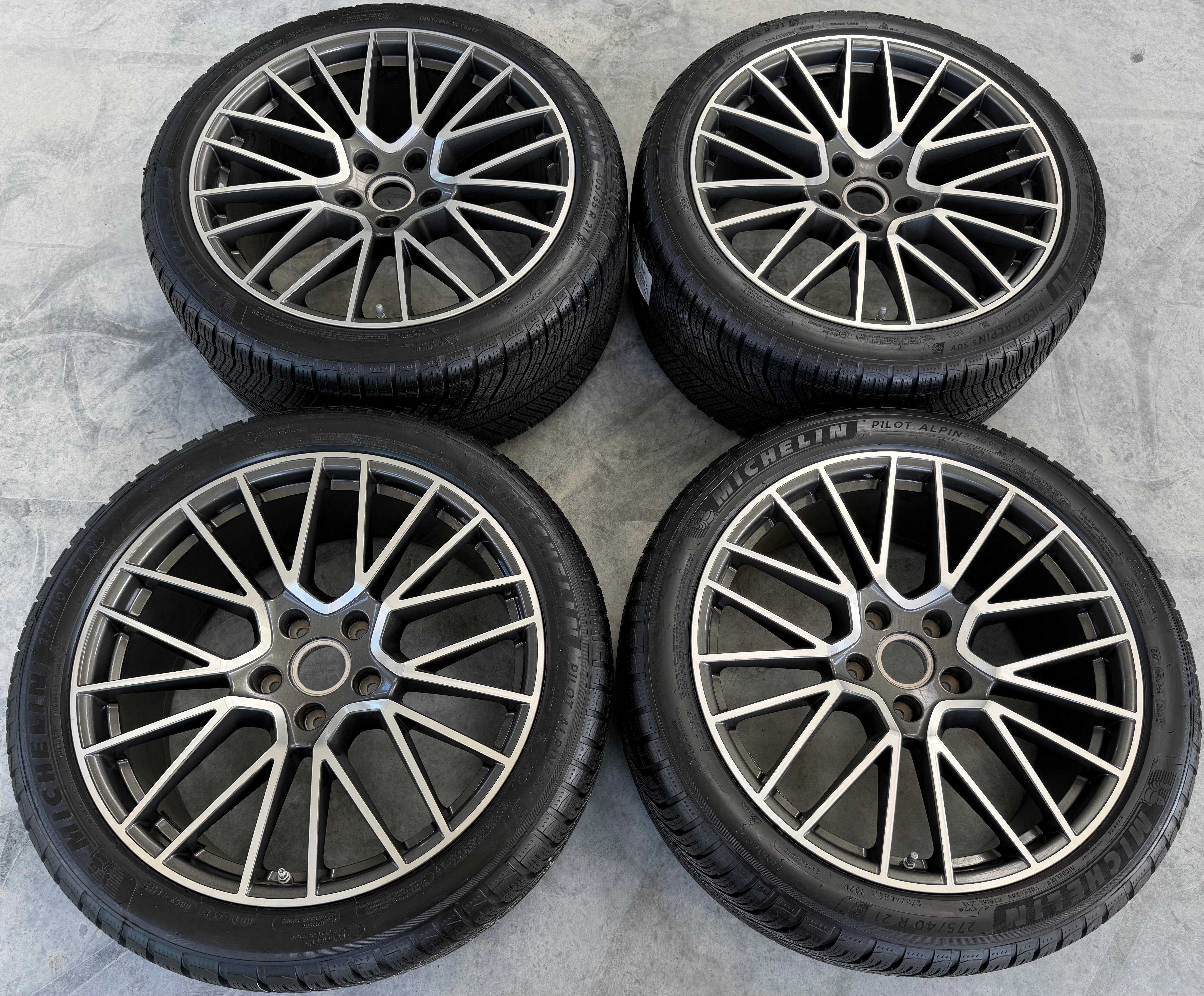 4 Original 21" Alu Winterräder Porsche Cayenne 9YA Michelin RDKS 9Y0601025BF 9Y3601025AC