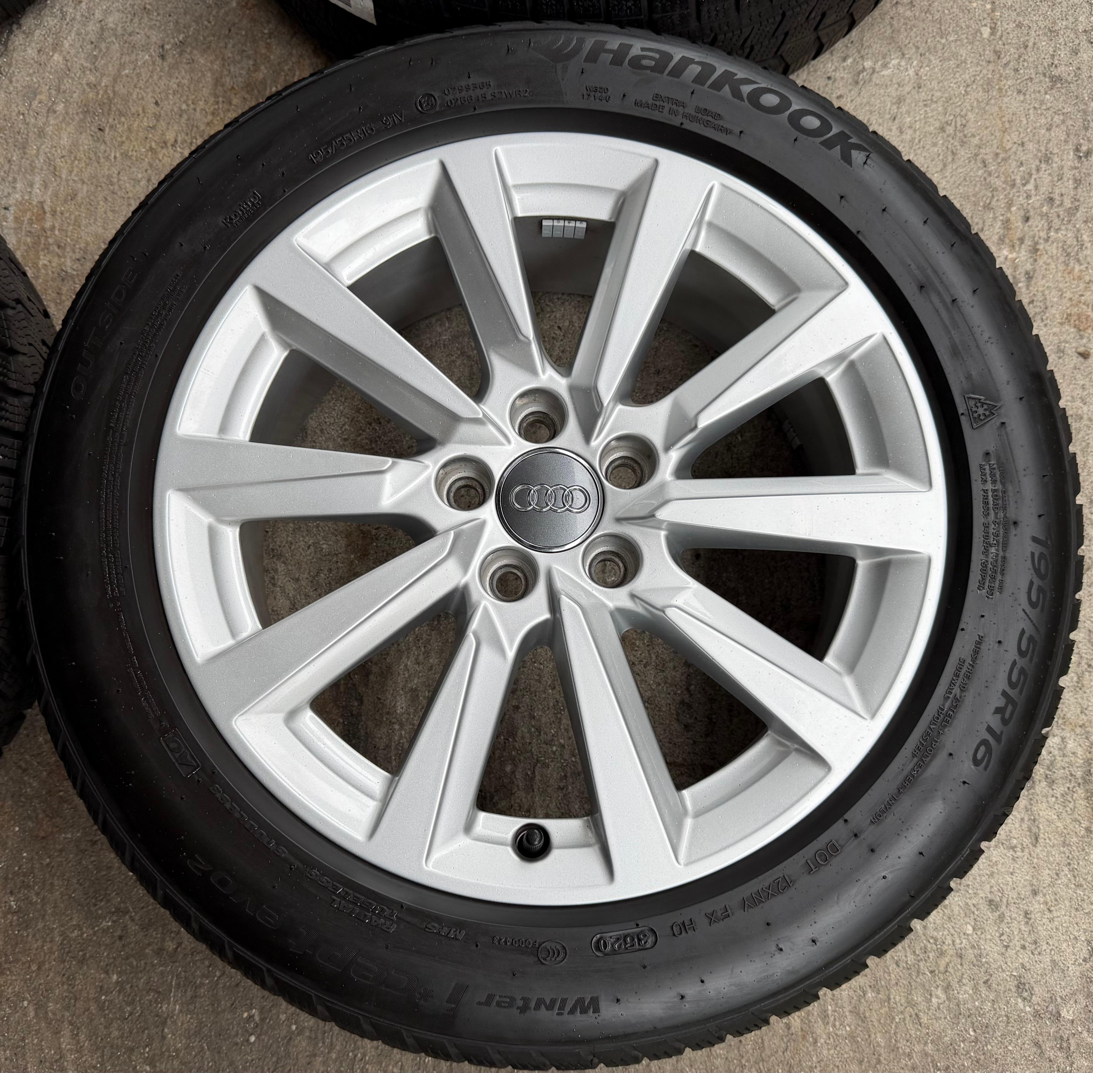 4 ruedas de invierno de aleación originales Audi A1 GB 82A601025C 195/55R16 91V Hankook