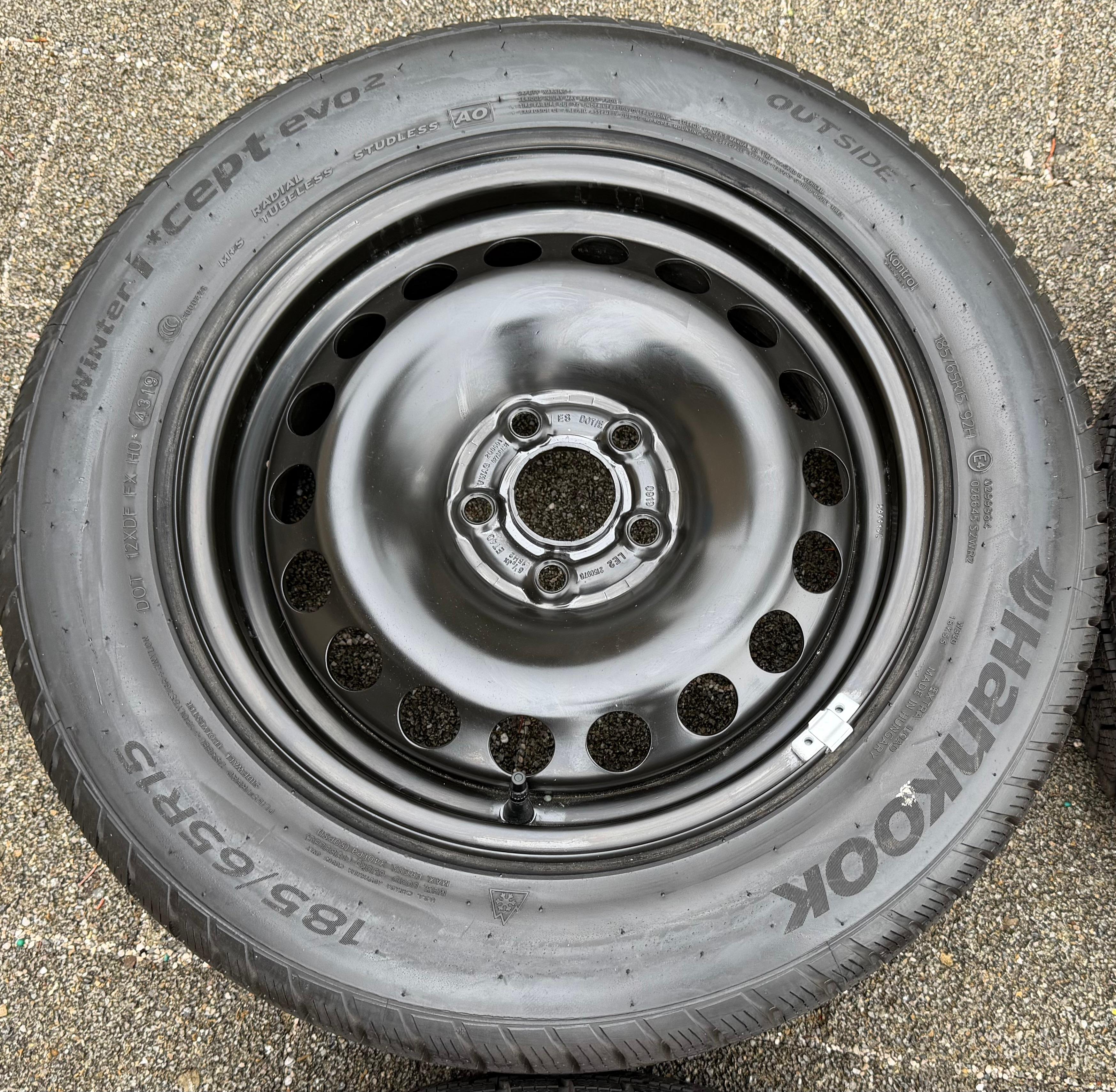4 RUEDAS DE INVIERNO AUDI A1 CITY CARVER GB SEAT IBIZA ARONA KJ VW POLO AW 2G 185/65R15 92T