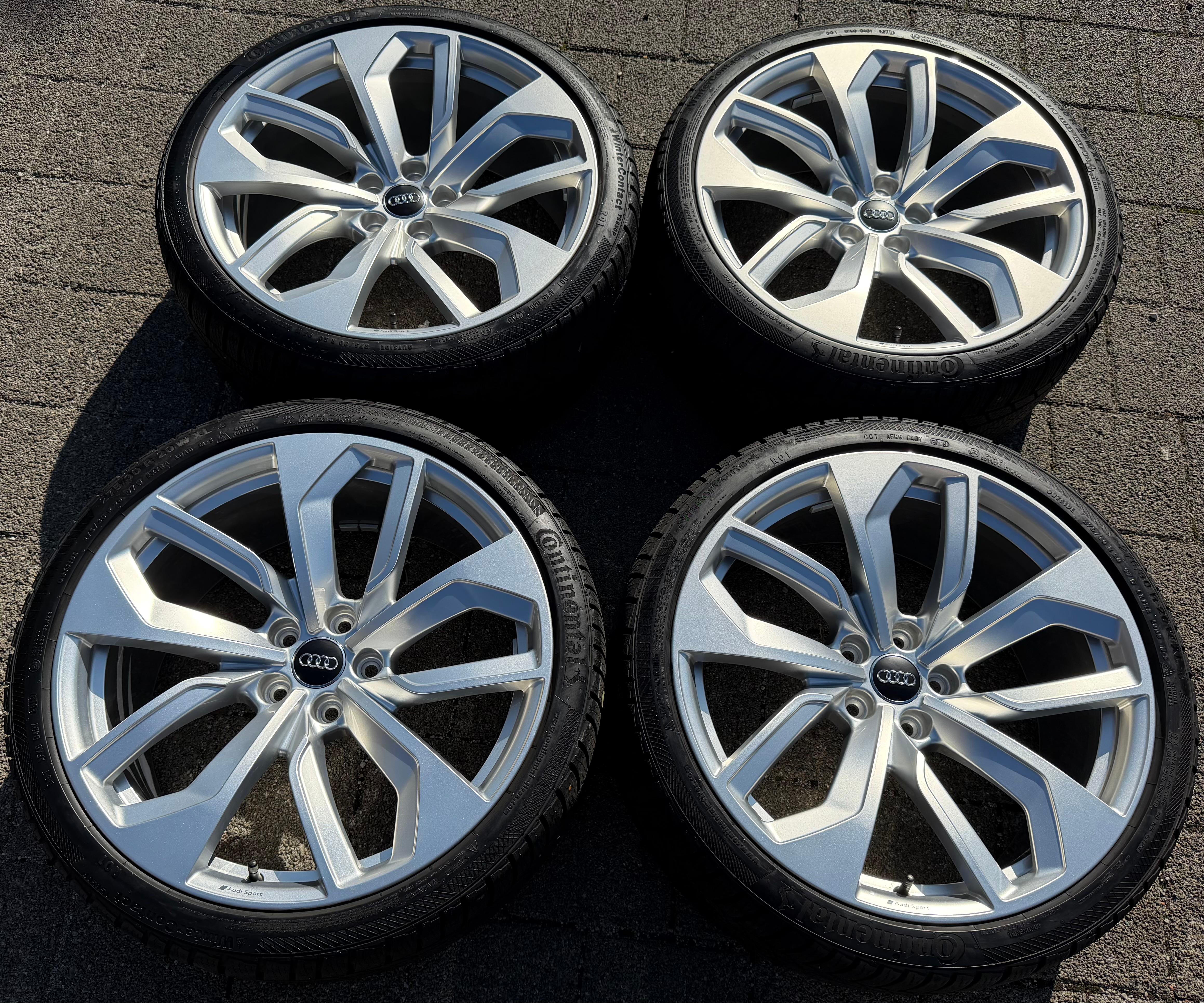 4 ruedas de invierno de aleación originales de 20" AUDI RS4 RS5 8W 275/30R20 97W 8W0601025DB Continental