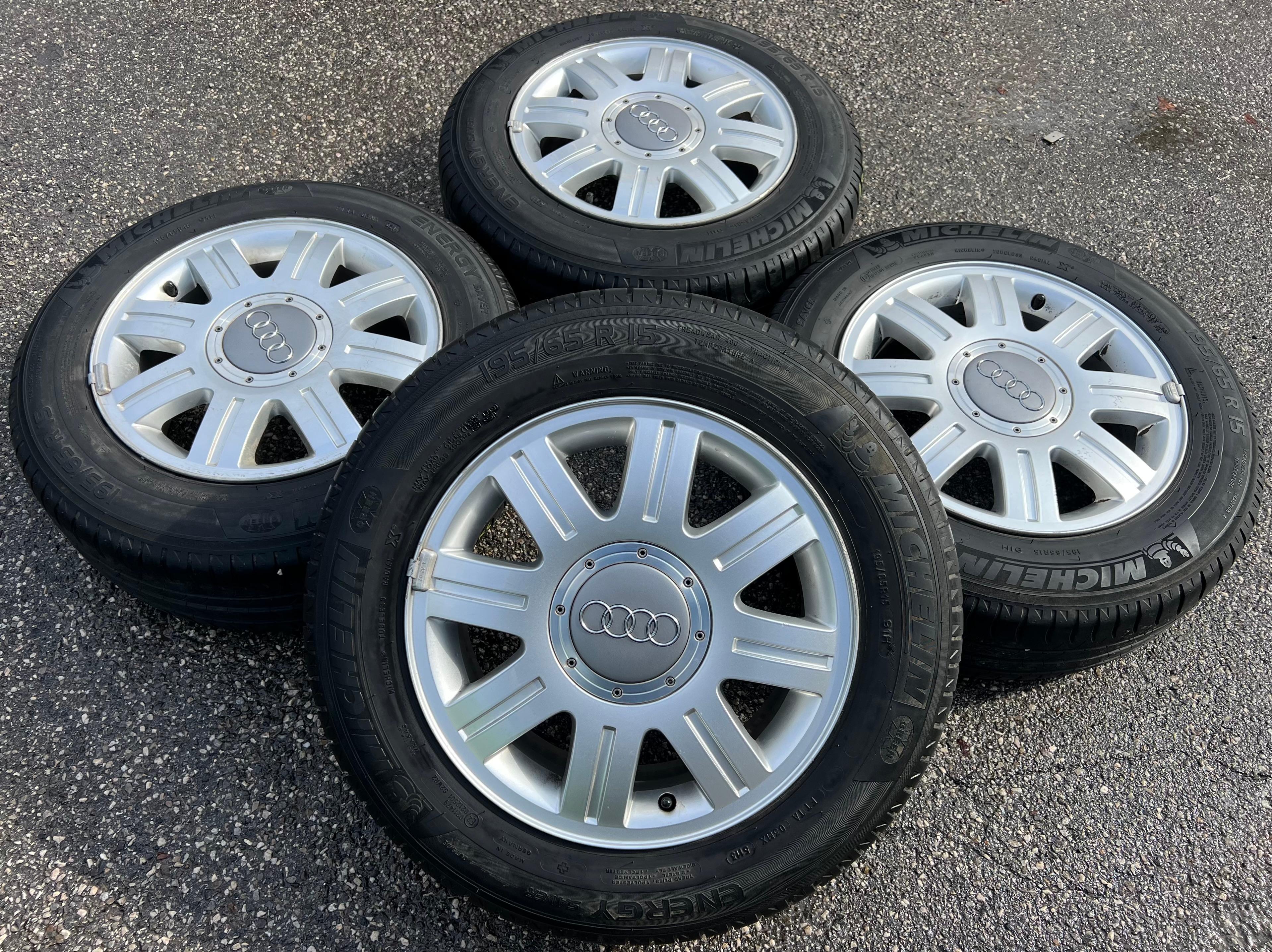 4 ORIGINAL ALU SOMMERRÄDER AUDI A6 4B 195/65R15 91H MICHELIN FREIHAUS