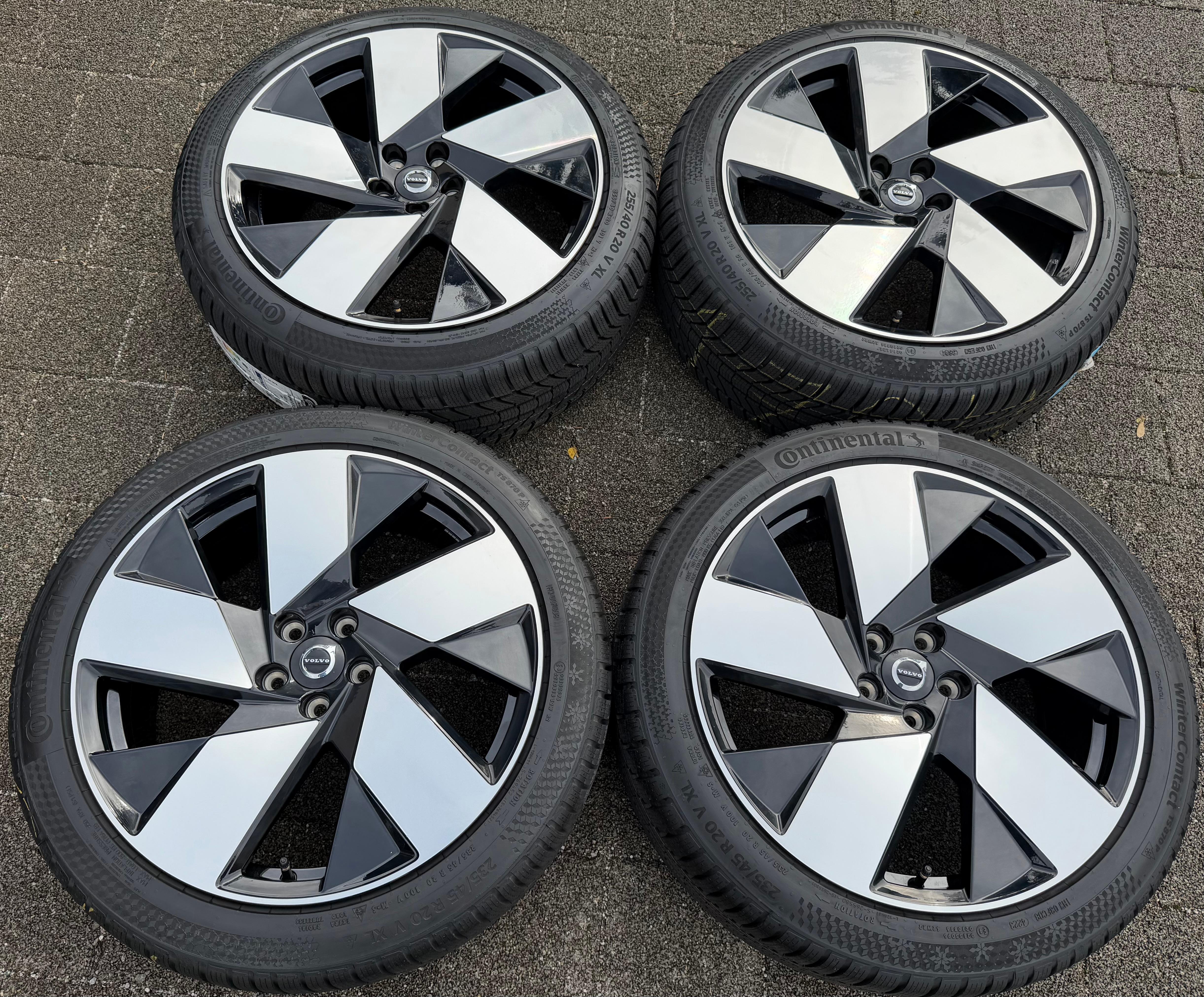 4 ruedas de invierno de aleación originales de 20" para Volvo XC40 235/45R20 100V 255/40R21 101V Continental