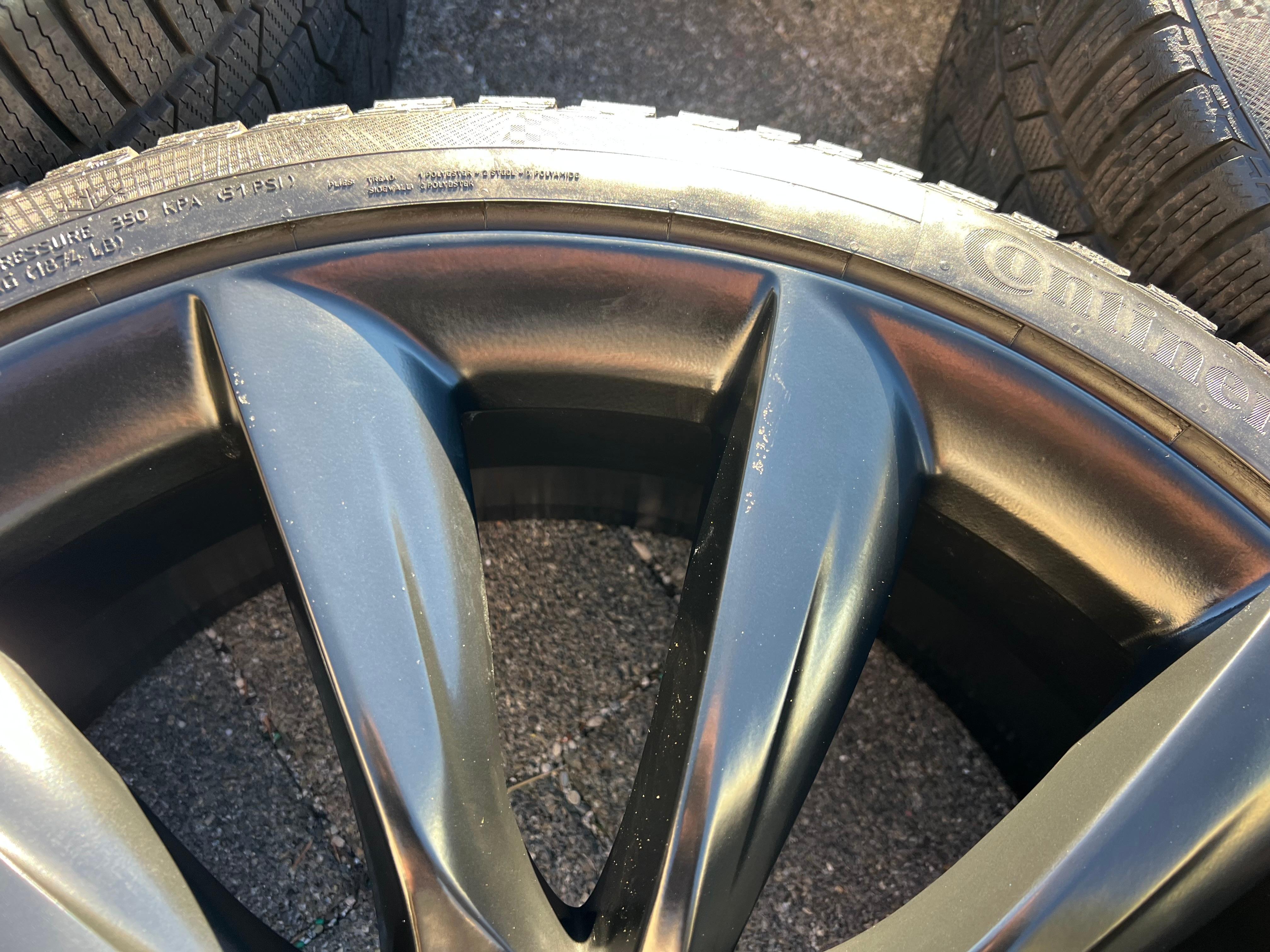 4 roues hiver complètes en alliage 22" d’origine pour TESLA MODEL X 5YJX 1072246-00-E 1072246-00-F RDKS