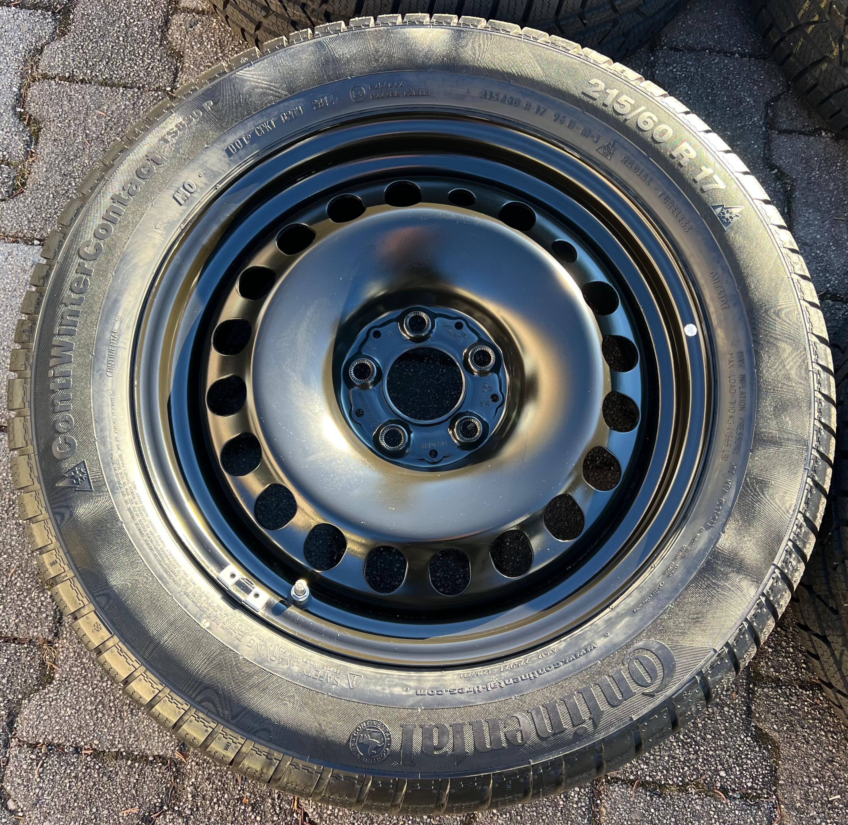 4 WINTERRÄDER MERCEDES GLA X156 215/60R17 96H CONTINENTAL 8MM RDKS
