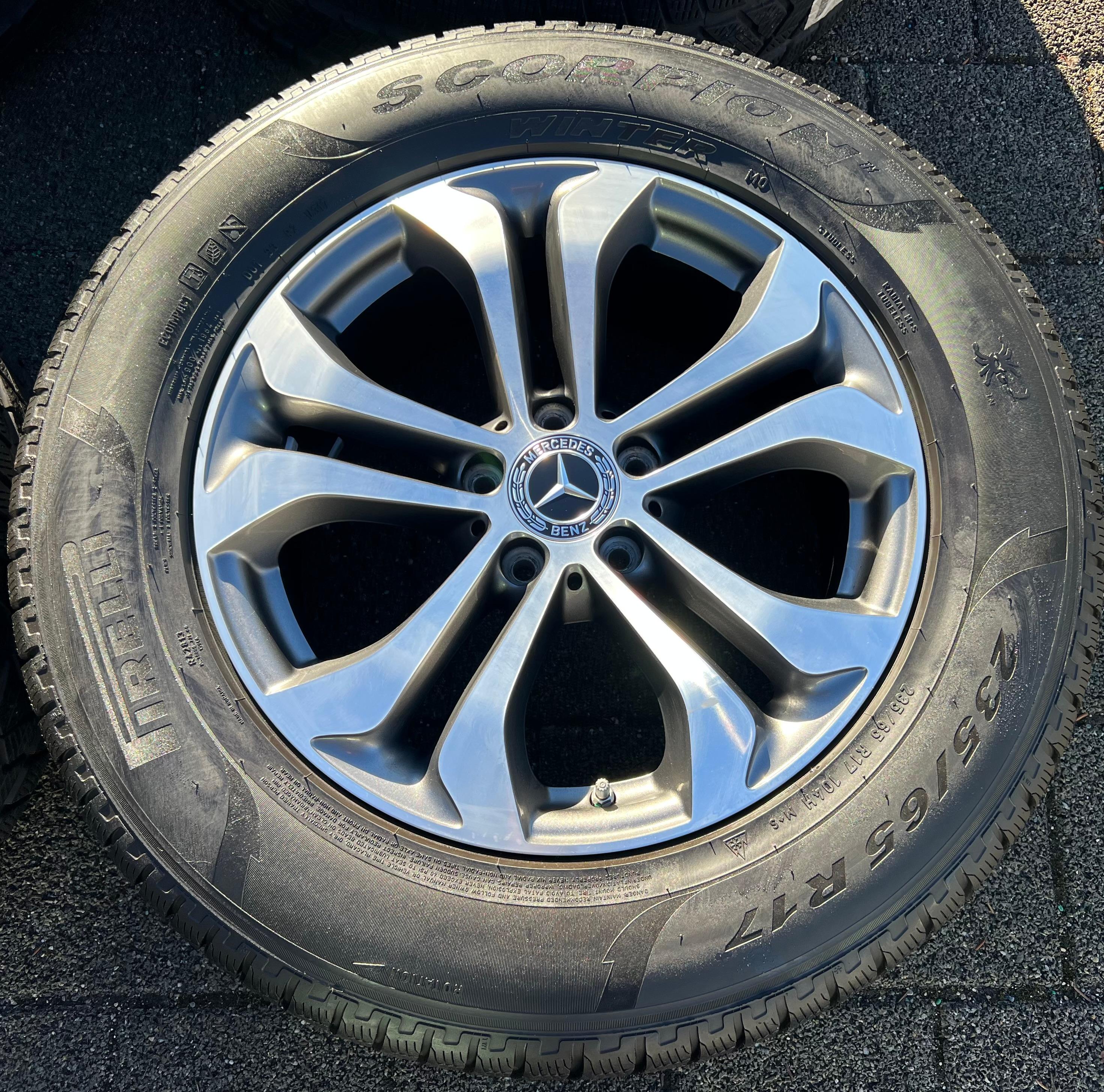 4 ORIGINAL 17" ALU WINTERRÄDER MERCEDES GLC X253 W253 RDKS 235/65R17 104H