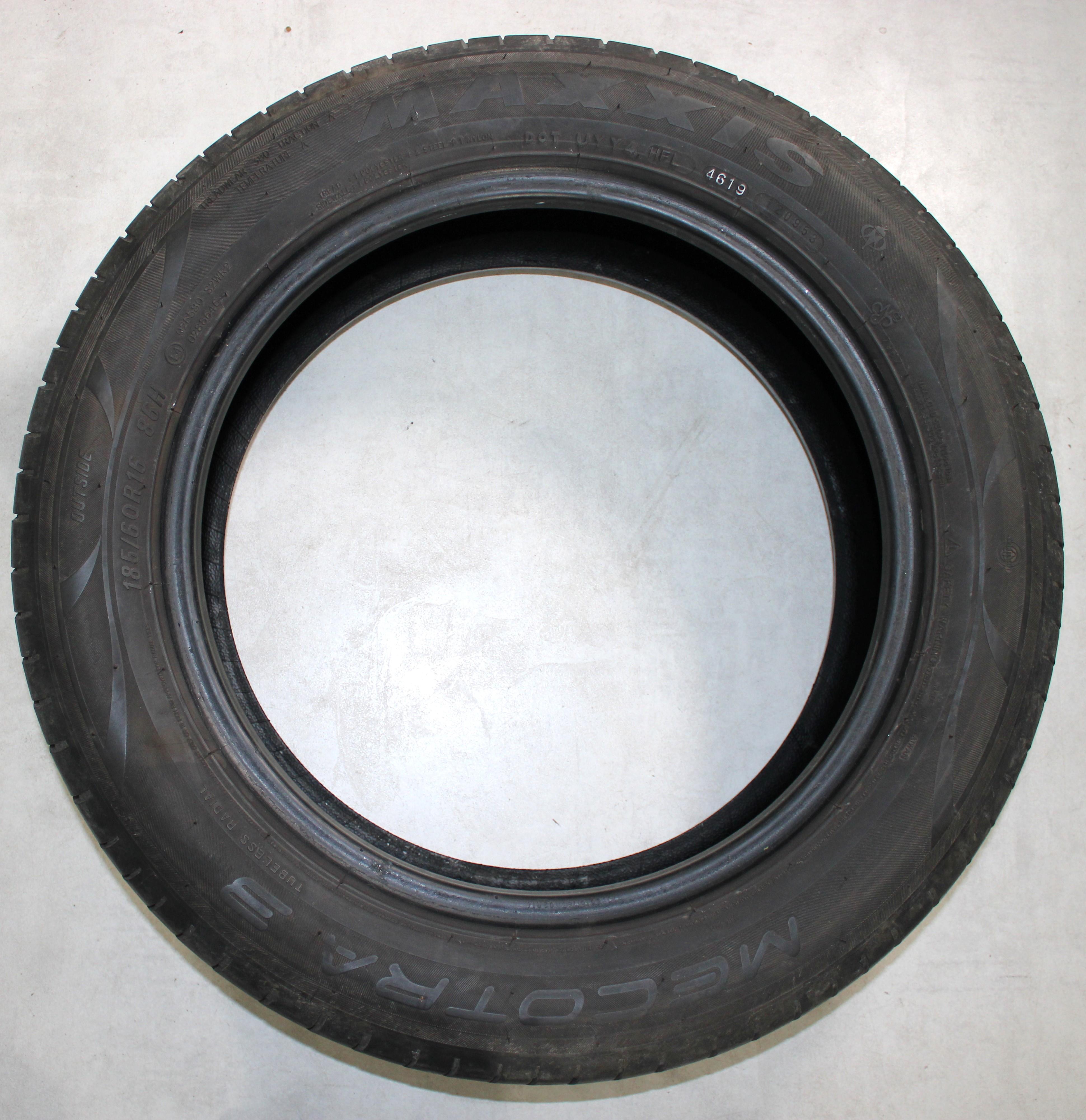 4 x 185/60R16 86H Sommerreifen Maxxis Mecotra 3 5-5,5mm 3x2019/1x2020