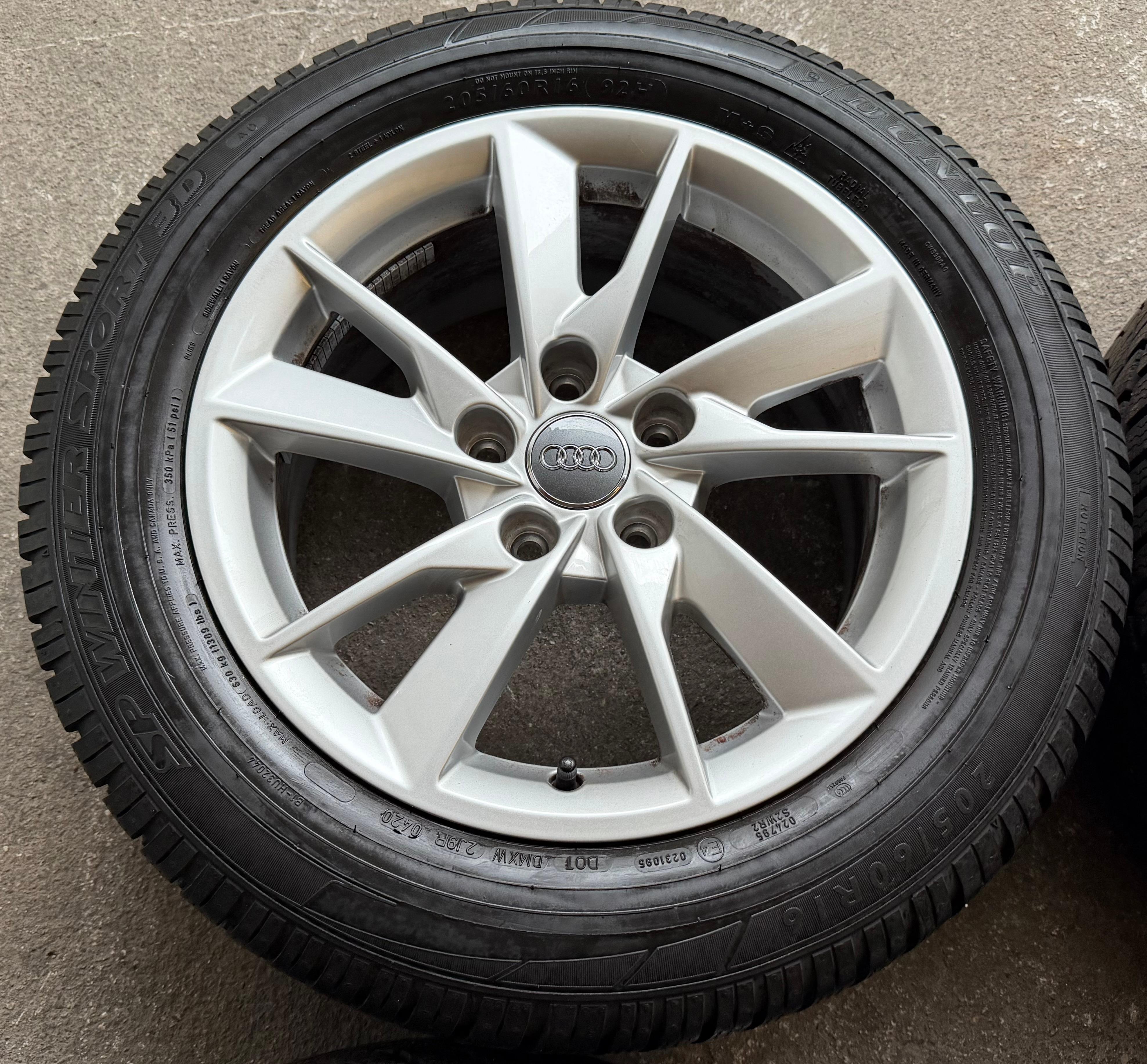 4 Original Alu Winterräder Audi A4 8W B9 8W0601025A 205/60R16 92H Dunlop