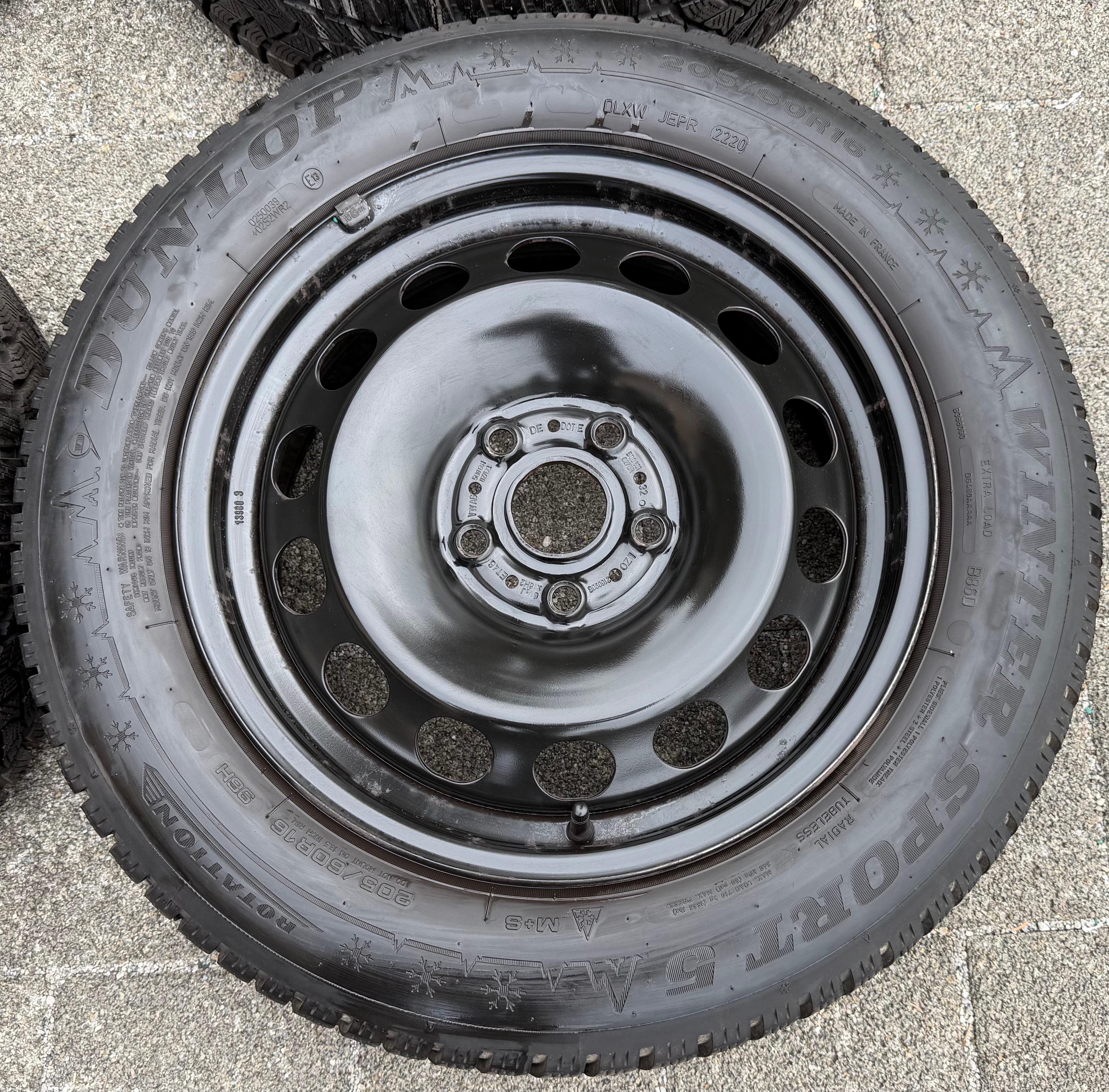 4 Winterräder Skoda Octavia IV 4 NX 205/60R16 96H 5Q0601027BQ Dunlop 2020