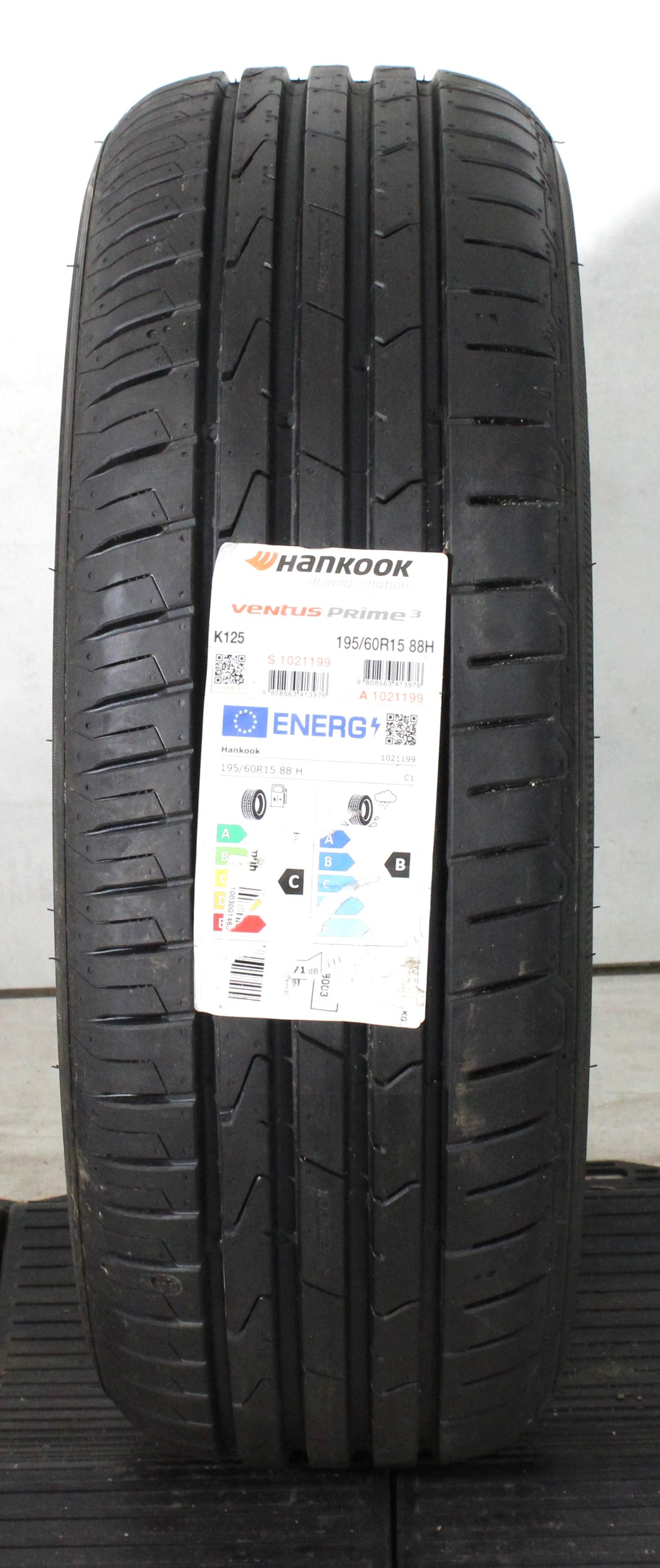 1 x 195/60R15 88H Sommerreifen Hankook Ventus Prime 3 2023