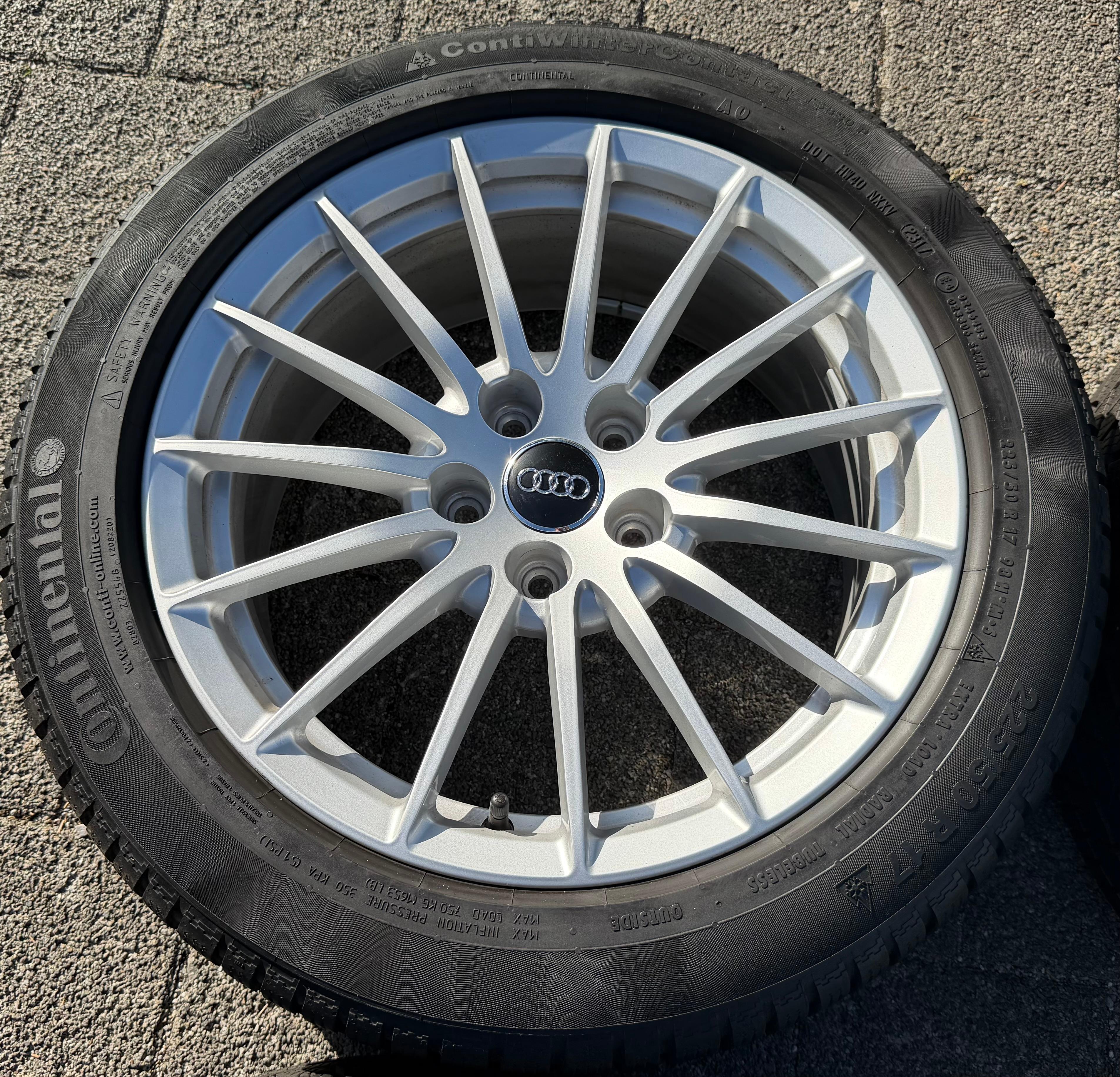 4 ORIGINAL 17" ALU WINTERRÄDER AUDI A5 F5 8W 225/50R17 98H 8W0601025AE CONTINENTAL