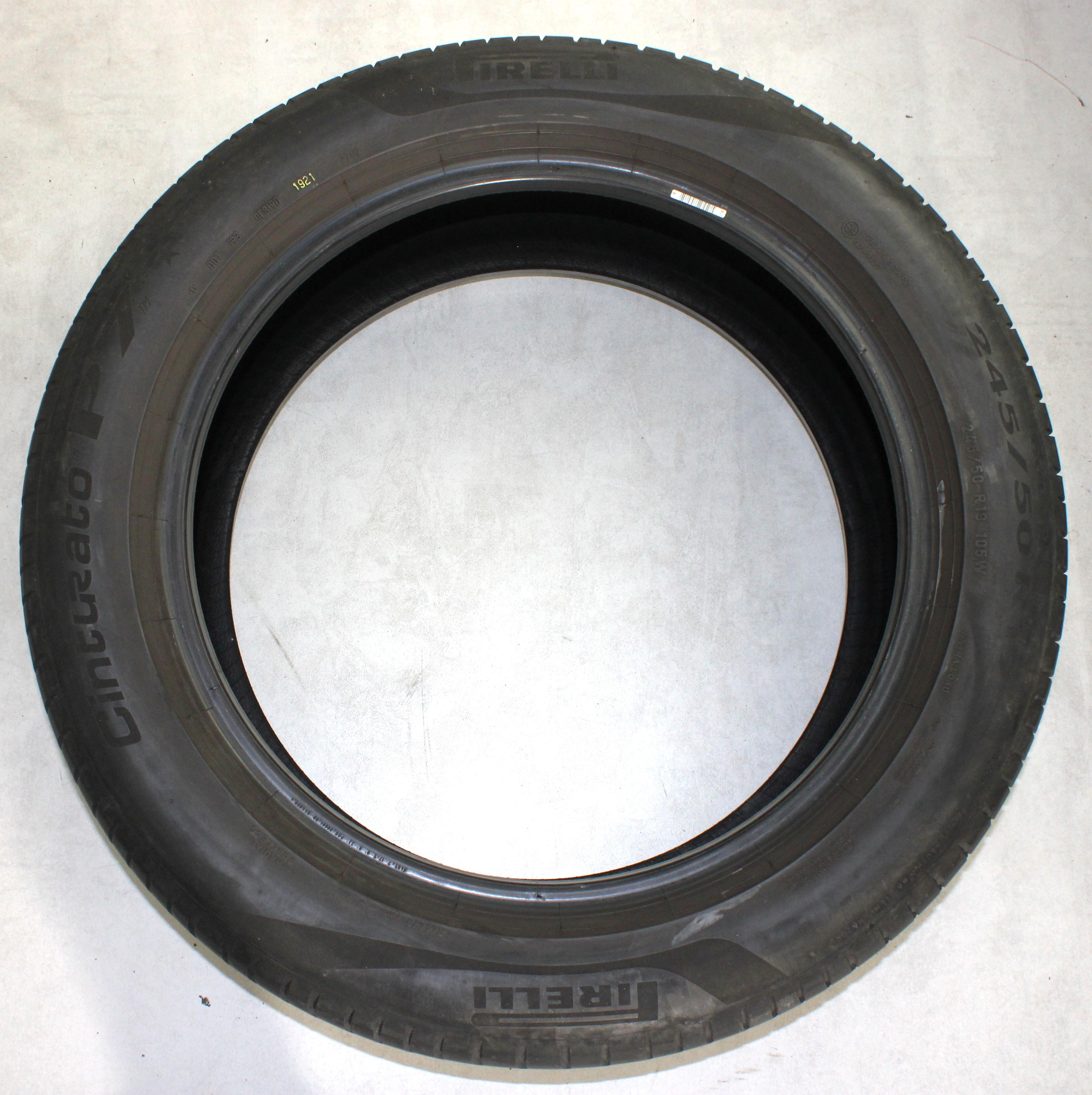 2 x 245/50R19 105W Sommerreifen Pirelli Cinturato P7 * 4,5-5mm 2021 XL