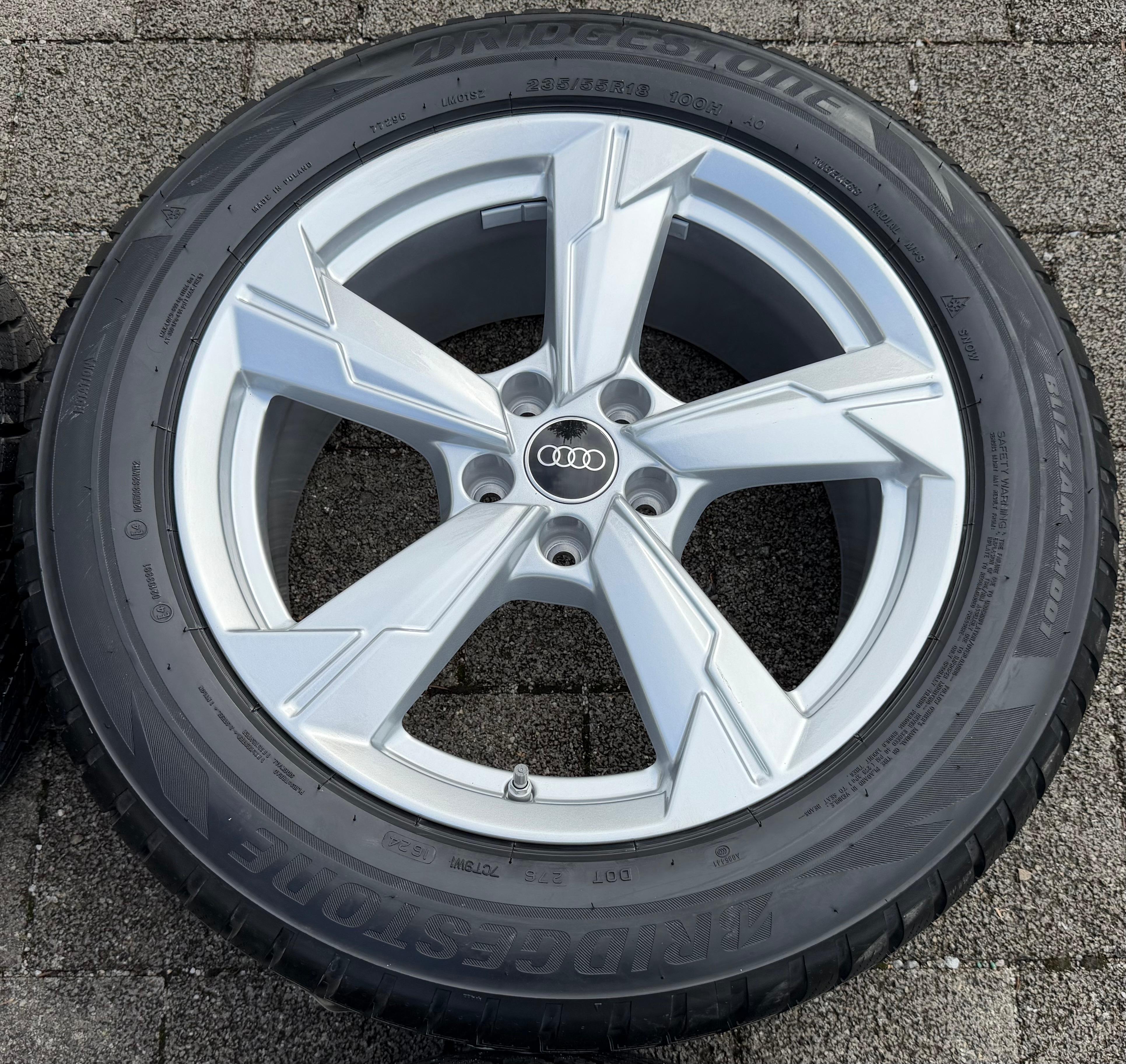 4 Original 18" Alu Winterräder Audi A6 Allroad 4K C8 4K0601025D 235/55R18 100H Bridgestone NEU