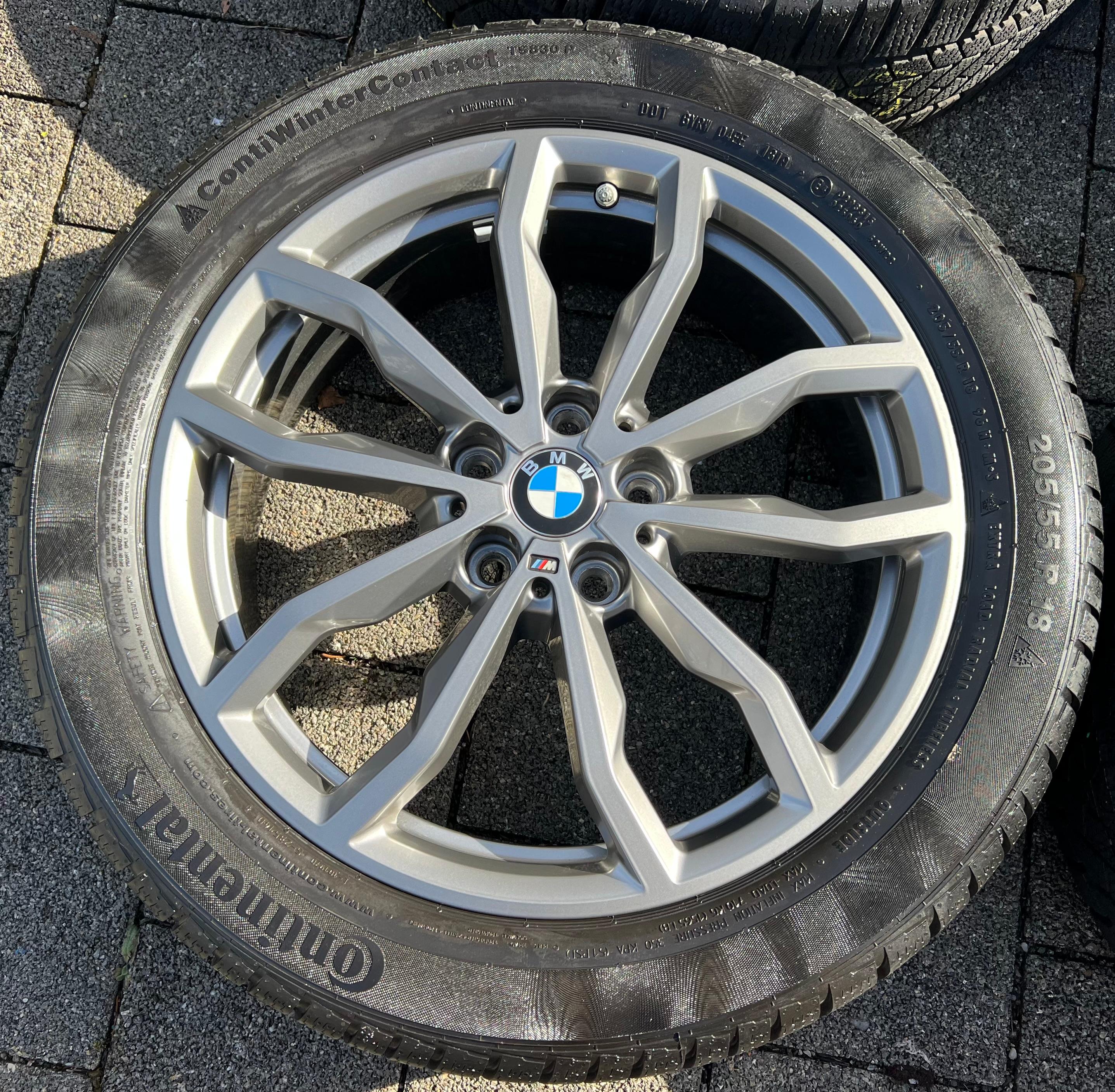 4 ORIGINELE 18" ALUMINIUM WINTERWIELEN BMW X1 F48 X2 F39 STYLING M711 205/55R18 96H RDKS