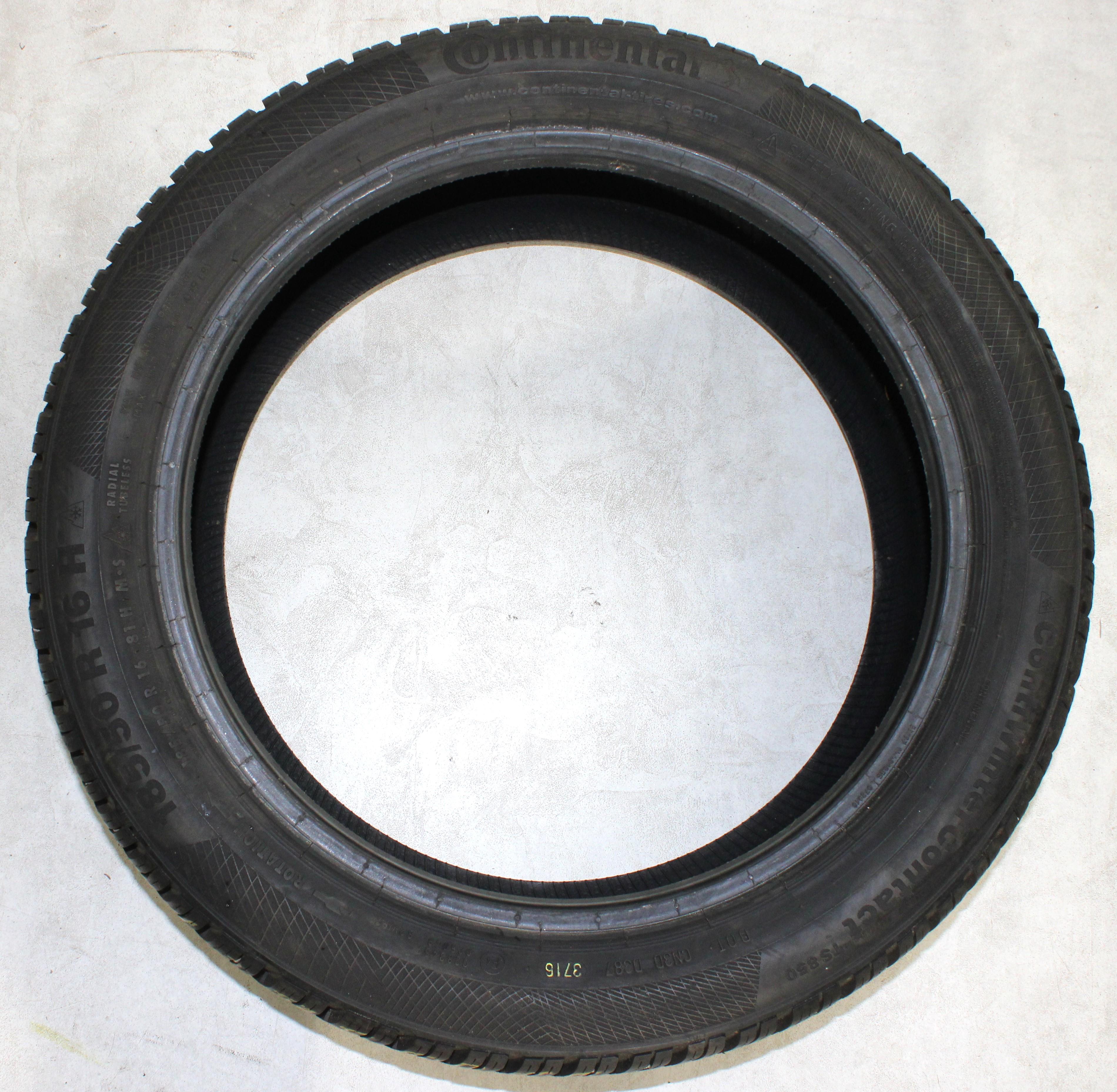 2 x 185/50R16 81H Pneus hiver Continental Winter Contact TS850 8mm 2016