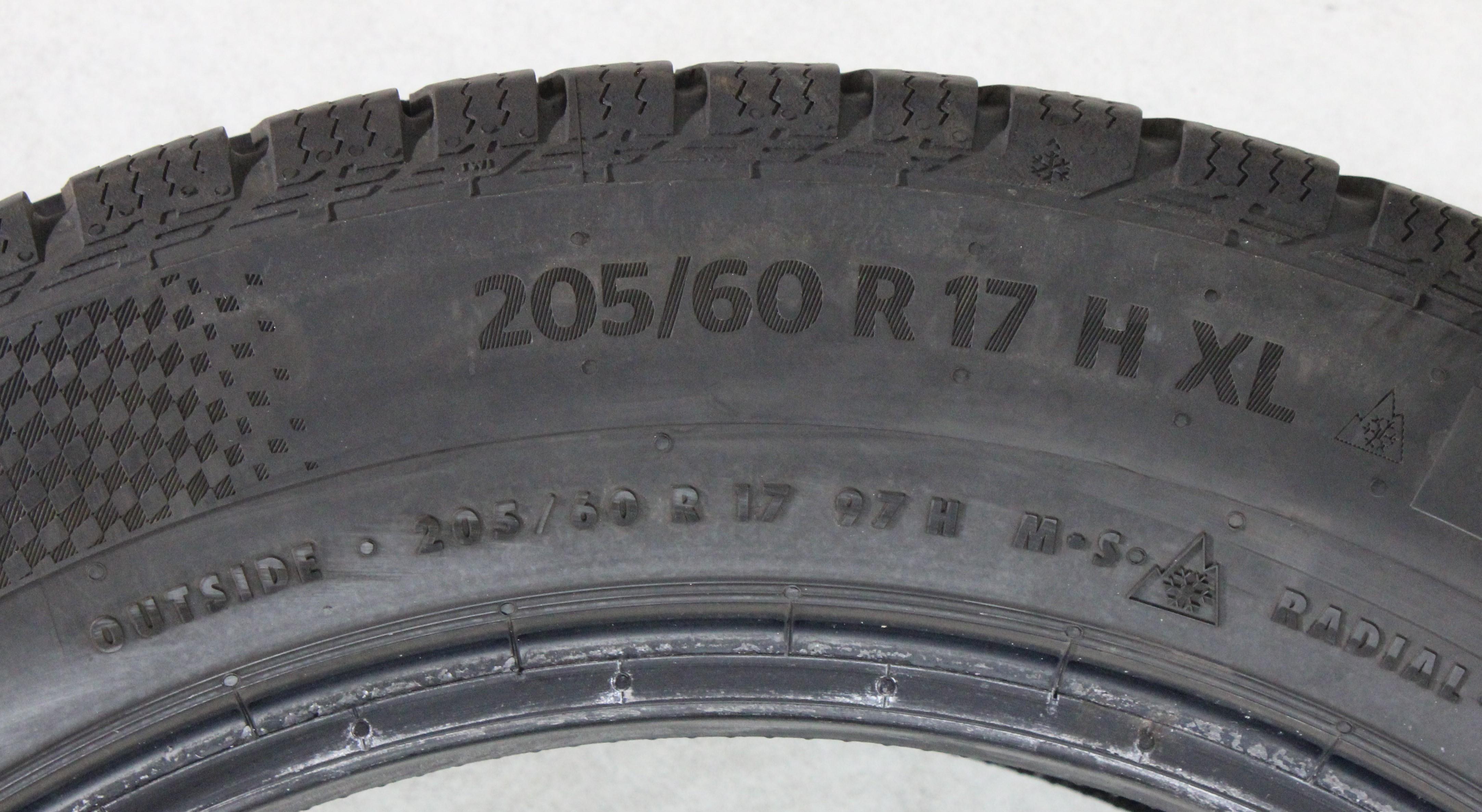 1 x 205/60R17 97H Pneu hiver Continental Winter Contact TS860S* 5,5-6mm 2024 XL