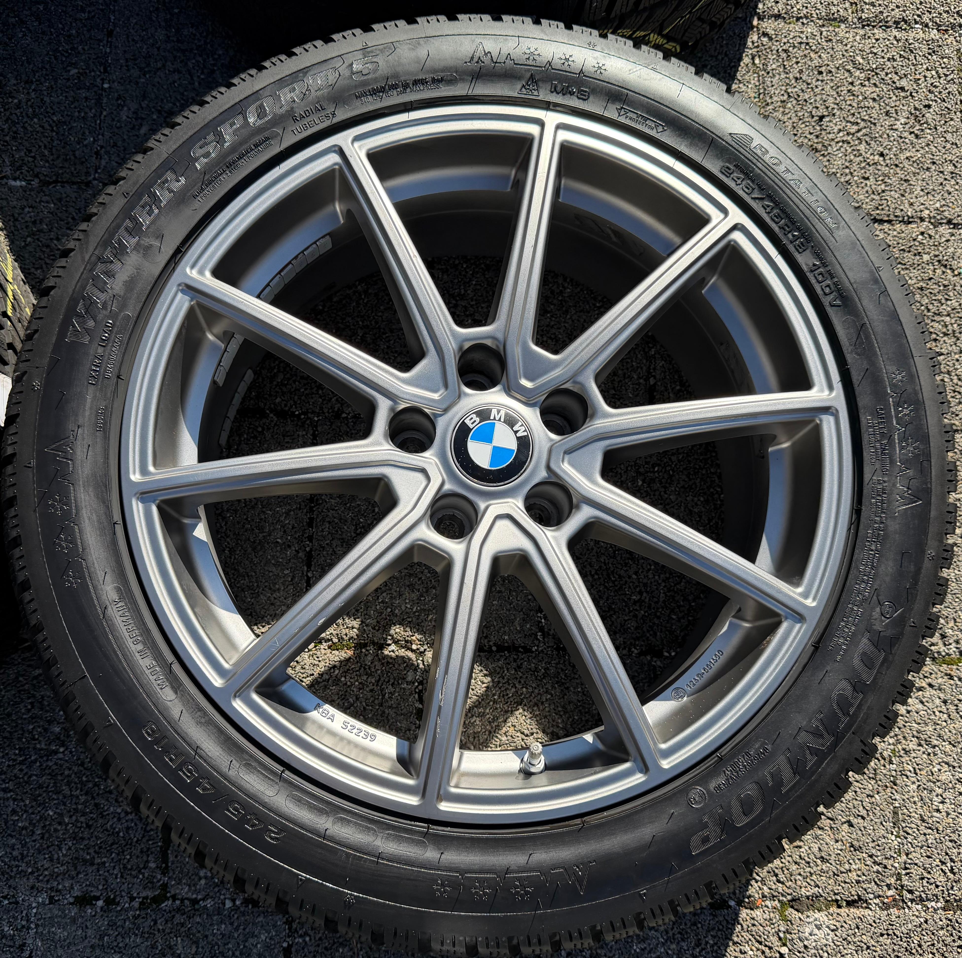 4 RUOTE IN LEGA DA 18" INVERNALI BMW SERIE 5 G30 G31 G5K G5L i4 G4C G26 245/45R18 100V