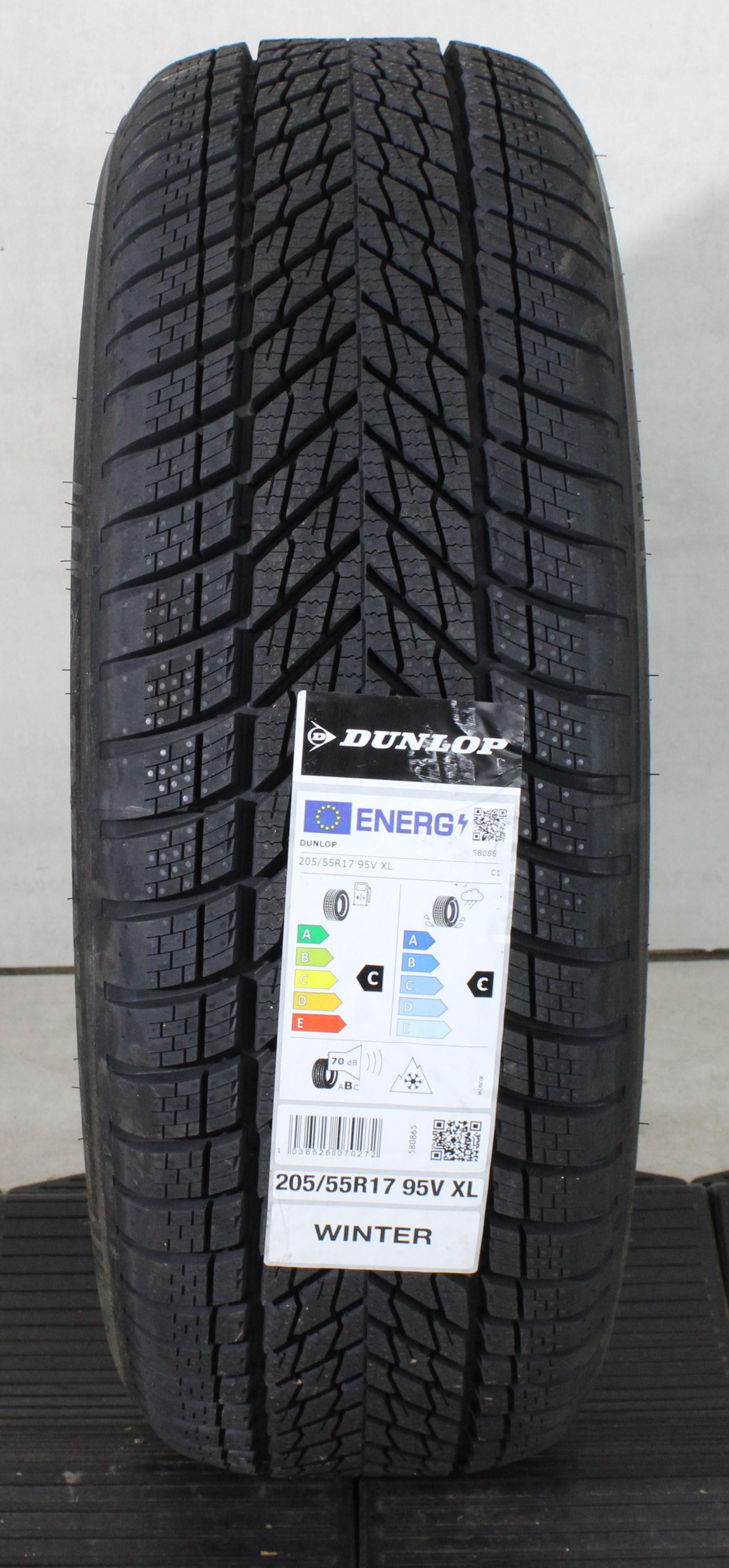 1 x 205/55R17 95V Winterreifen Dunlop Winter EV 2025 XL NEU