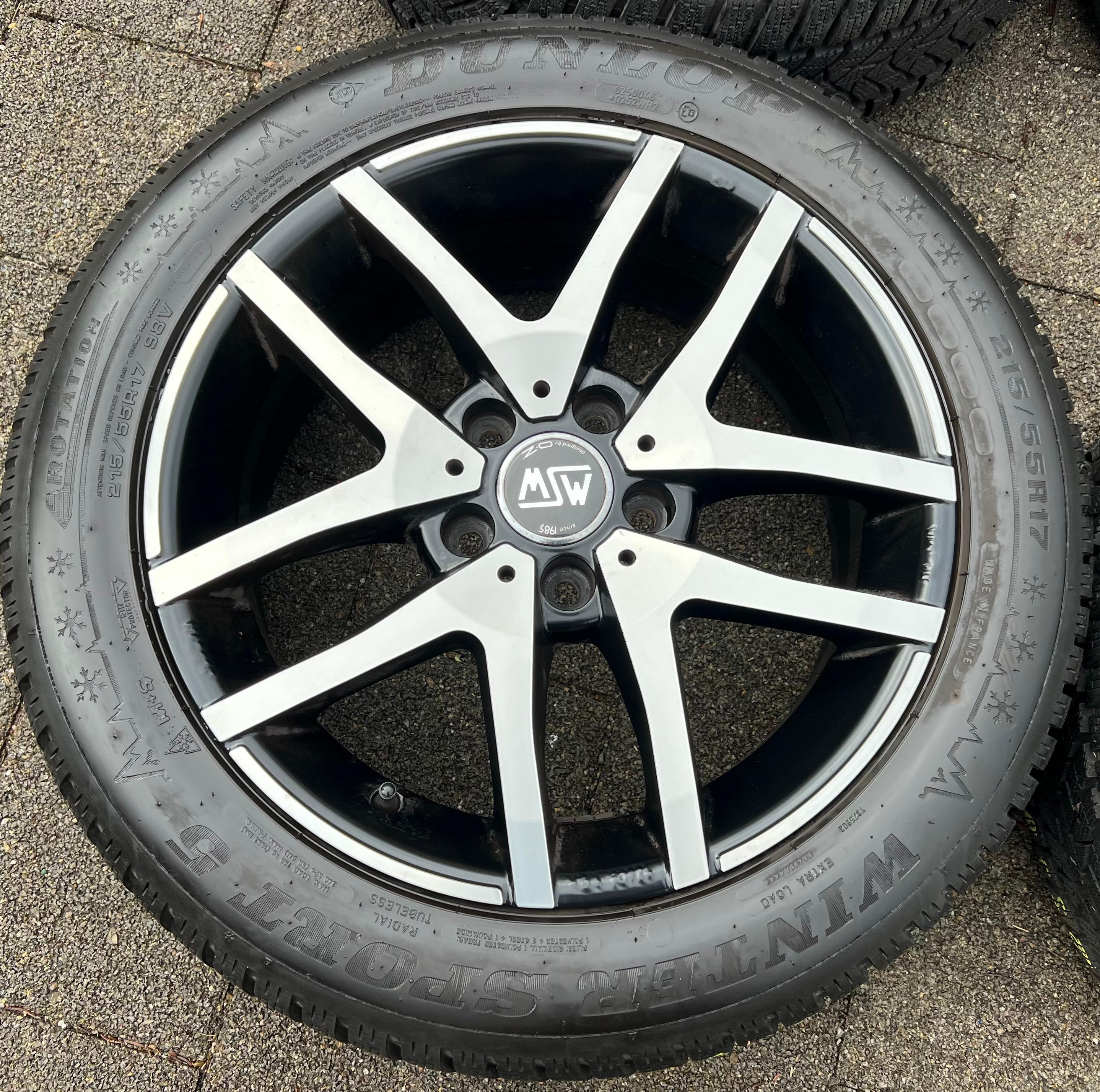 4 ALUMINIUM 17" WINTERWIELEN HONDA CR-V II RD HR-V RU 215/55R17 98V DUNLOP GRATIS LEVERING