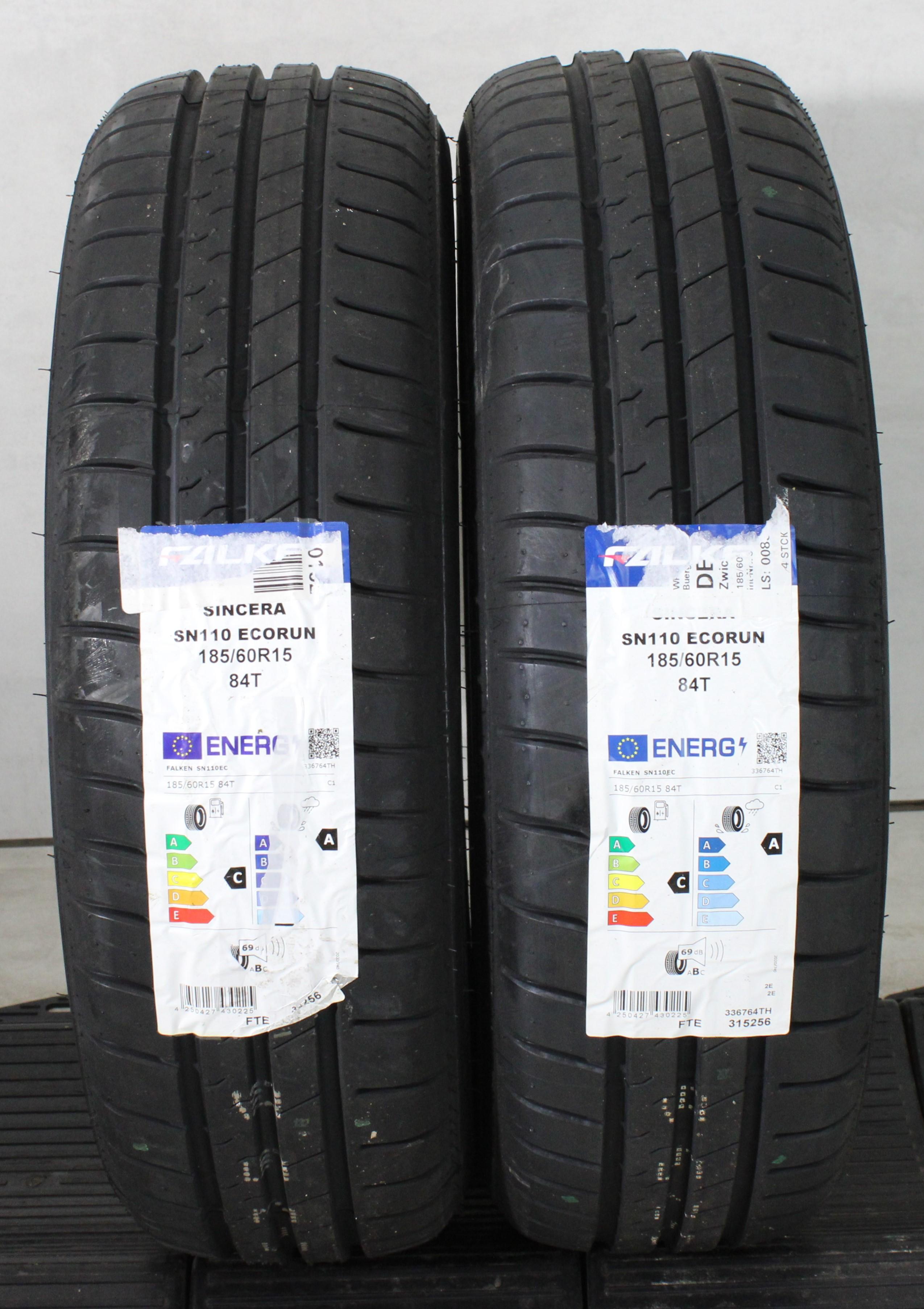 2 x 185/60R15 84T Sommerreifen Falken Sincera SN110 Ecorun 2023 NEU