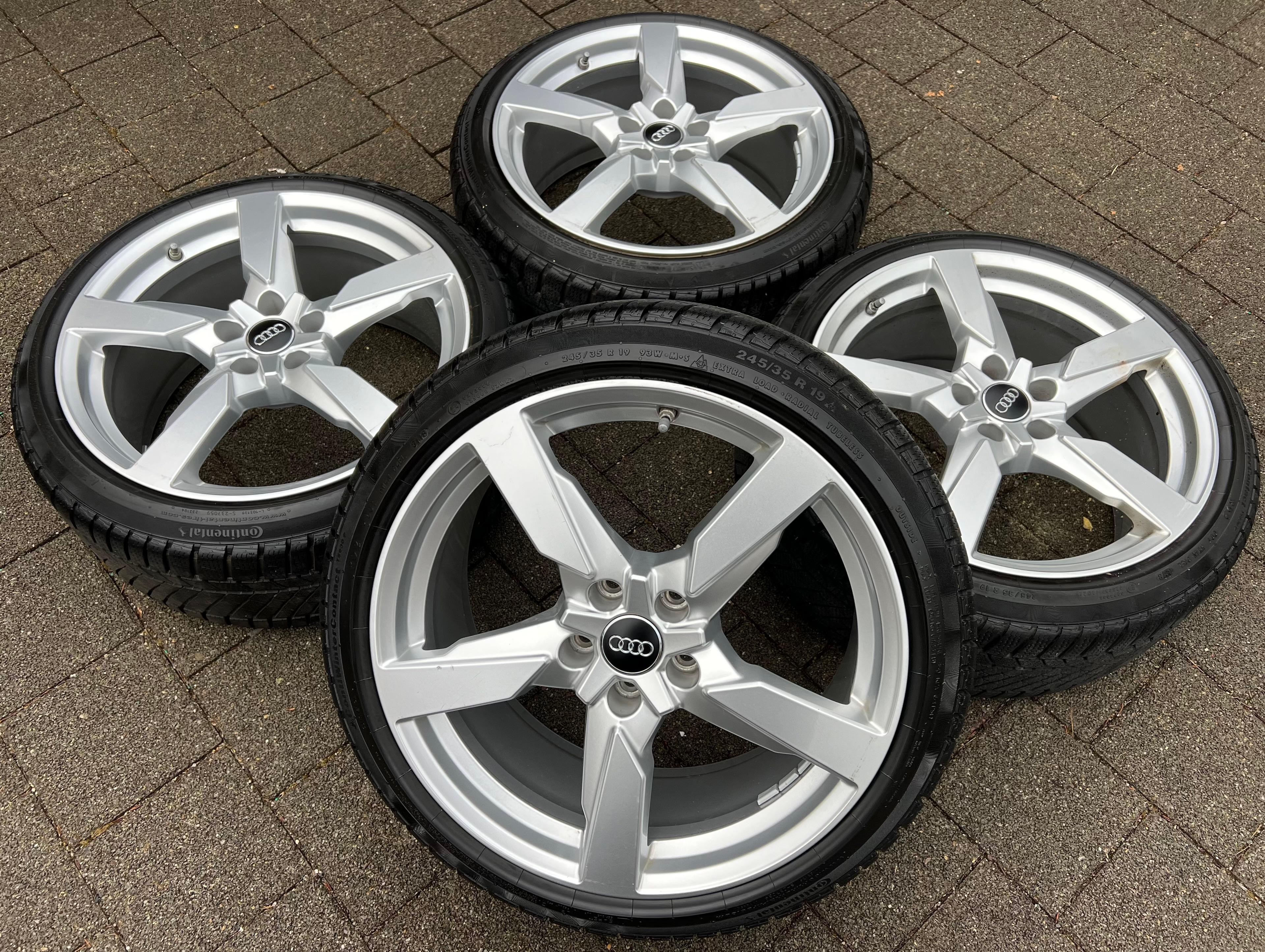 4 LLANTAS DE INVIERNO ORIGINALES DE ALUMINIO 19" AUDI TT TTS 8S 8S0601025AA 245/35R19 93W ENTREGA GRATUITA